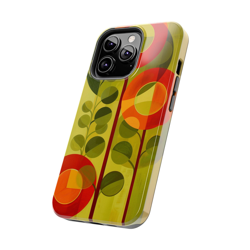 Atomic Flower Phone Case, Mid-Mod Phone Case, Artwork iPhone Case, Unique Floral Pattern Phone Case, Art Deco, Minimalist, Tough Iphone Case