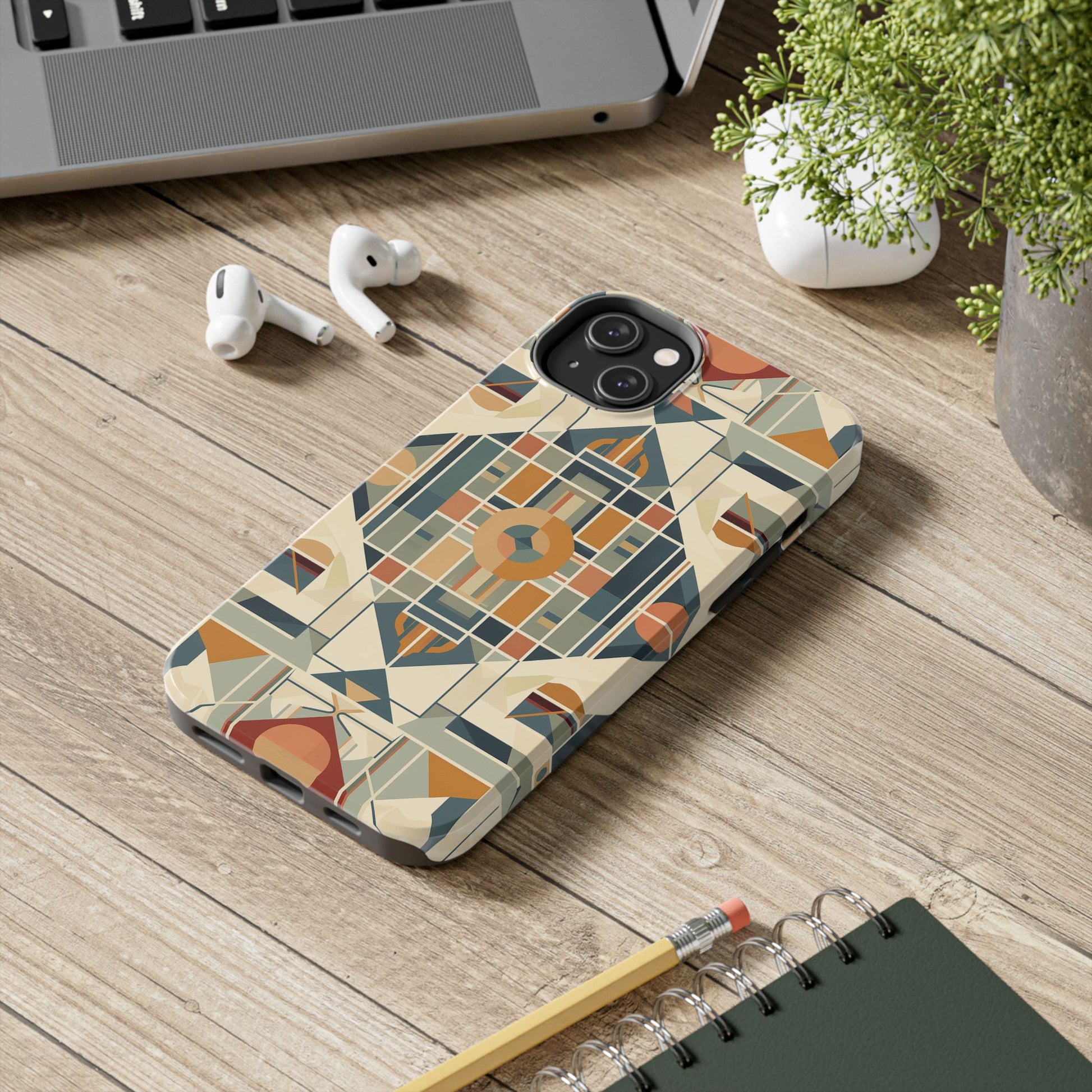 Diamond Frank Lloyd Wright Inspired Phone Case - Geometric Elegance for iPhone Models