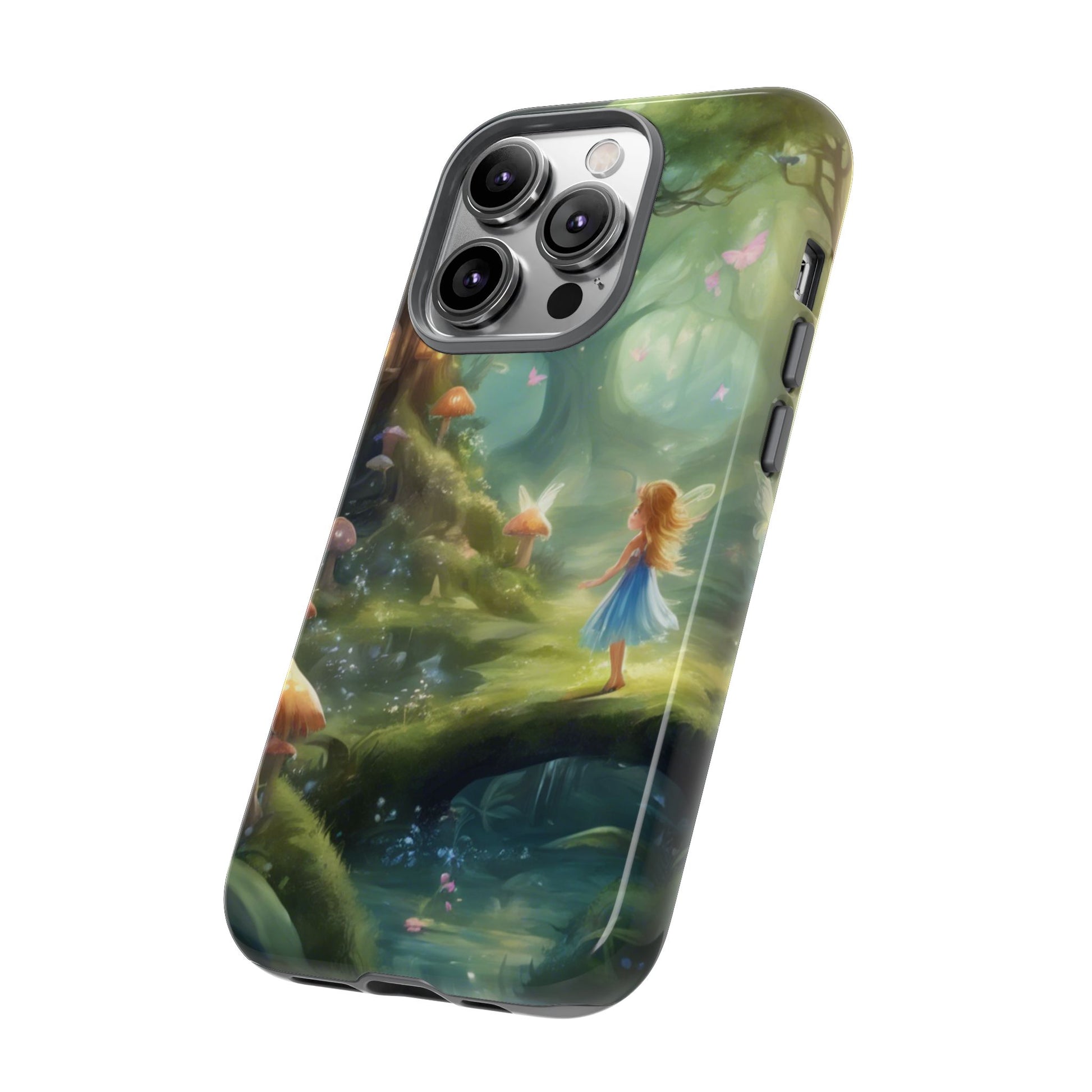 Enchanting Fairy Forest Phone Case Fae Trees Legend Garden Fern Gulley ACOTAR Magic Fantasy Dragons iPhone 13 14 15 16 Pro Max Samsung Pixel