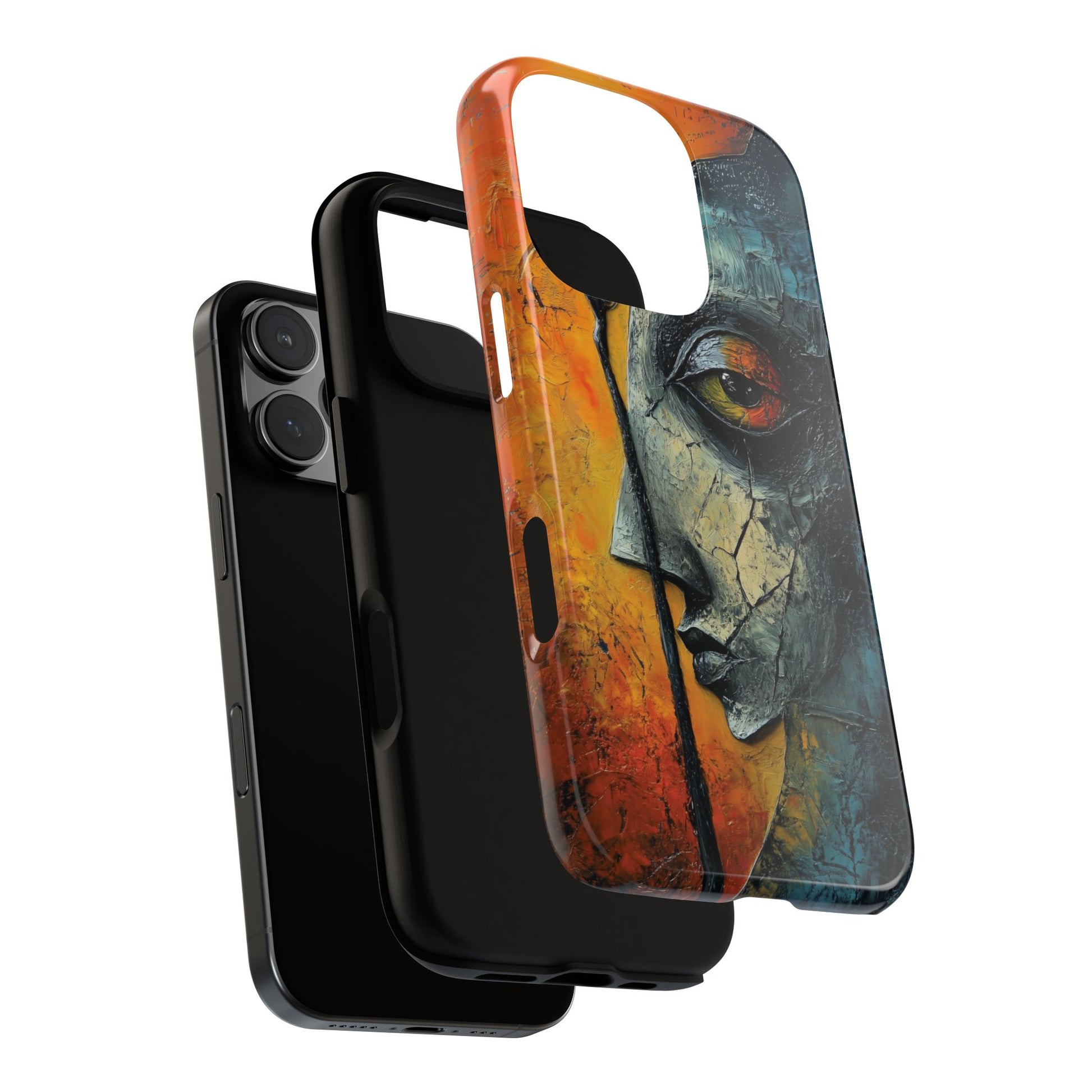 Surrealist Art Phone Case Salvador Dali Style Face Tough Case Unique Artistic 3D Textured Look Surrealism Gift Art iPhone 13 14 15 16
