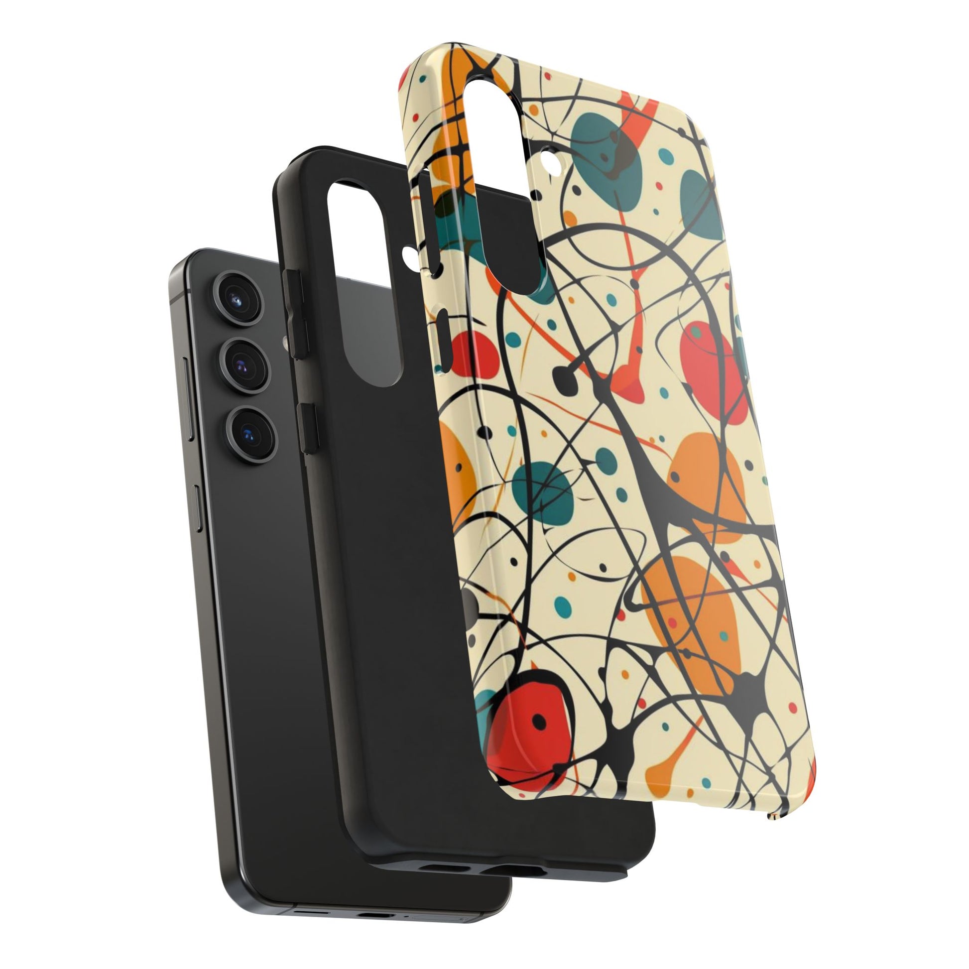 Mid Mod Phone Case,  Colorful Mid Mod Design Durable Phone Case, Vibrant and Stylish iPhone Tough Cover, iphone 15 case, iphone 14 pro max