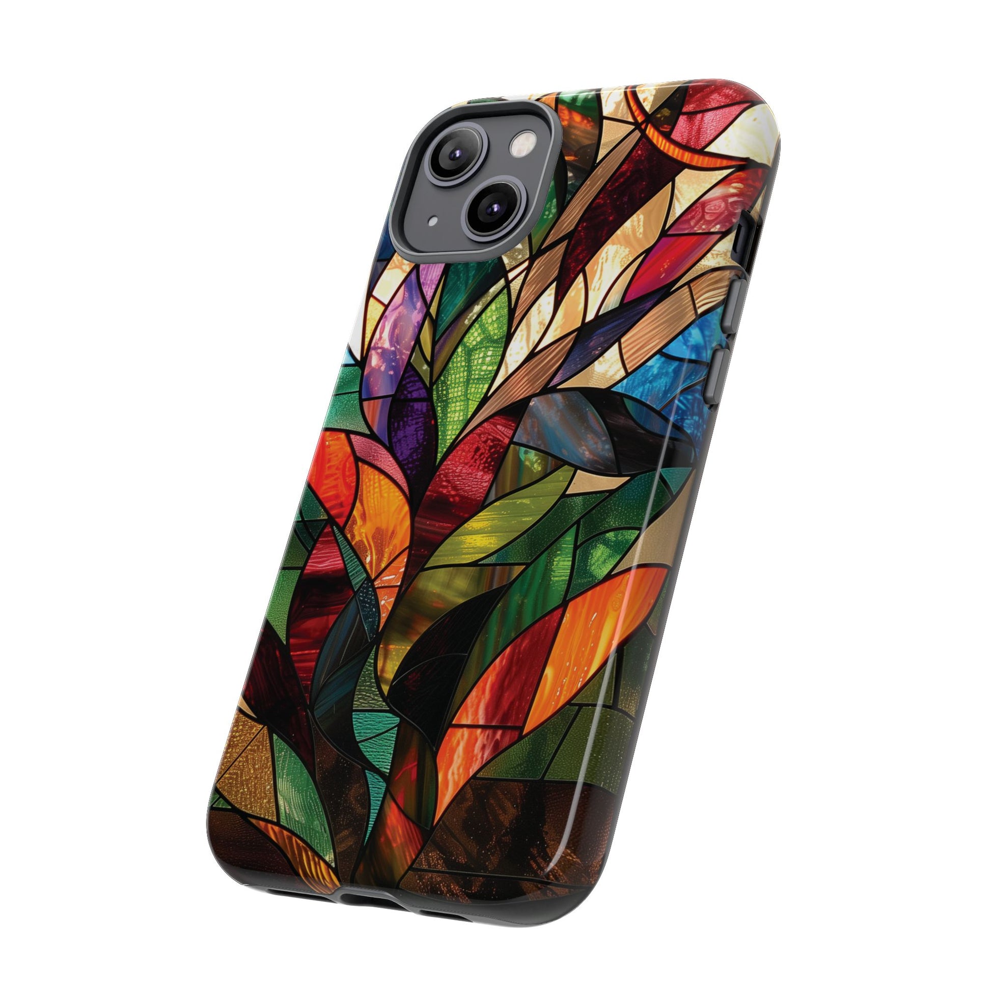 Frank Lloyd Wright Inspired Stained Glass Phone Case Mid Mod Geometric Artistic Architectural Design Art Deco iphone 13 14 15 16 Pro Max