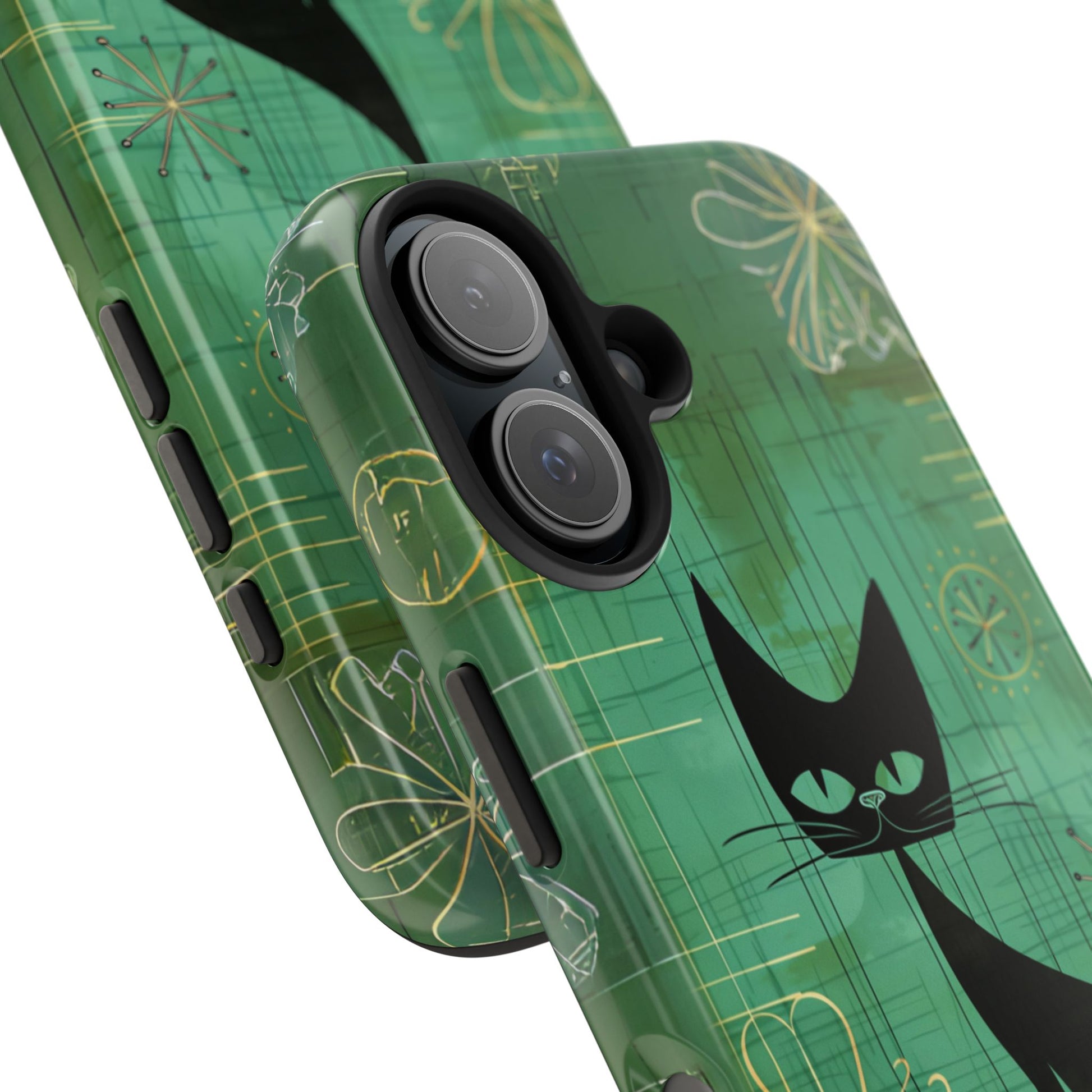 Mid-Century Modern Phone Case-Case, Mid Mod iPhone Case, Atomic Cats iPhone Case, Retro Chic Smartphone Cover, Unique Phone Case