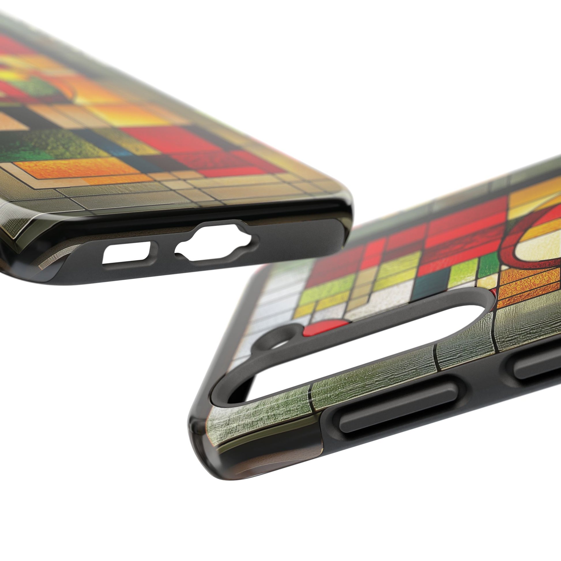 Realistic Stained Glass Phone Case Artistic iPhone Case Architectural Design, Art Deco iphone Case, iPhone 15 Pro Max Samsung Galaxy S23
