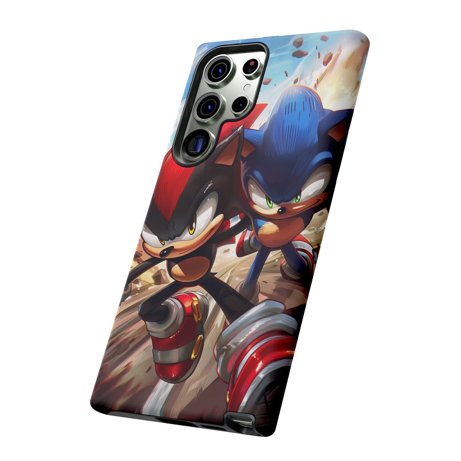 Sonic and Shadow Phone Case, Sonic and Shadow, Tough Android Case, Fun Video Game Phone Case, Retro Game Case, SEGA Video Game Android Case