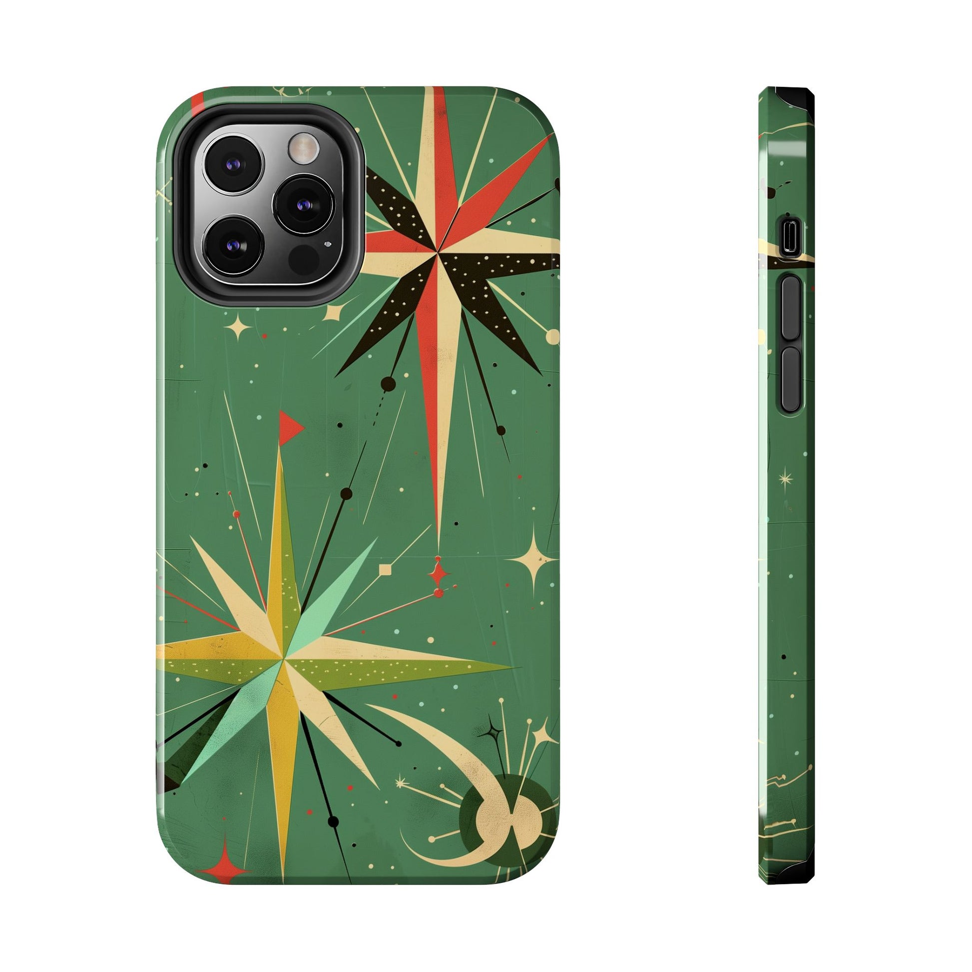 Mid Century Modern Star Design Phone Case, Earth Tone Colors, Retro Style Smartphone Cover, Vintage Phone Case, iPhone 14 Case, Apple iPhone