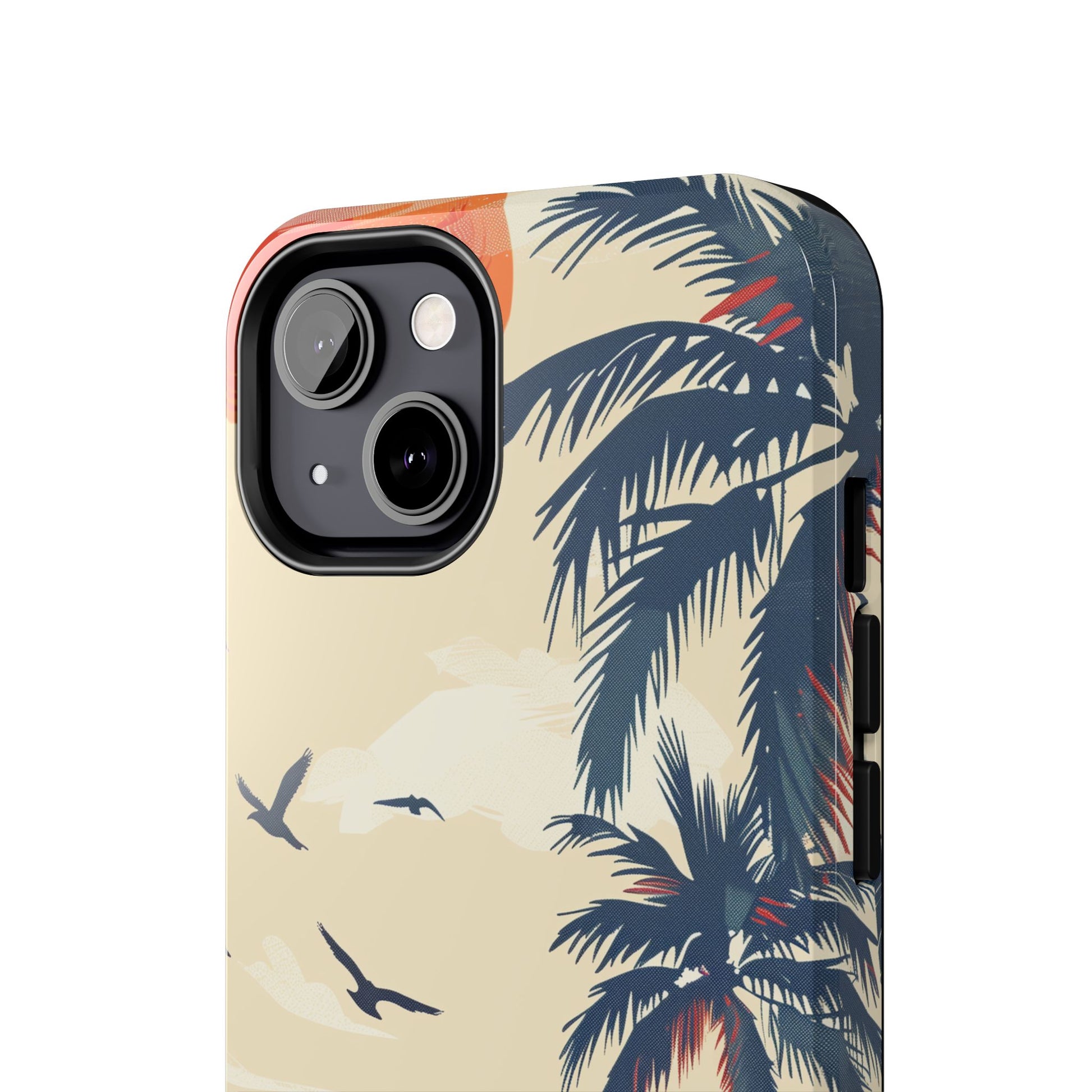 Retro Beach Scene Phone Case, Vintage Tropical Ocean iPhone Case, Summer Beach Phone Cover for iPhone, iphone 15 pro max