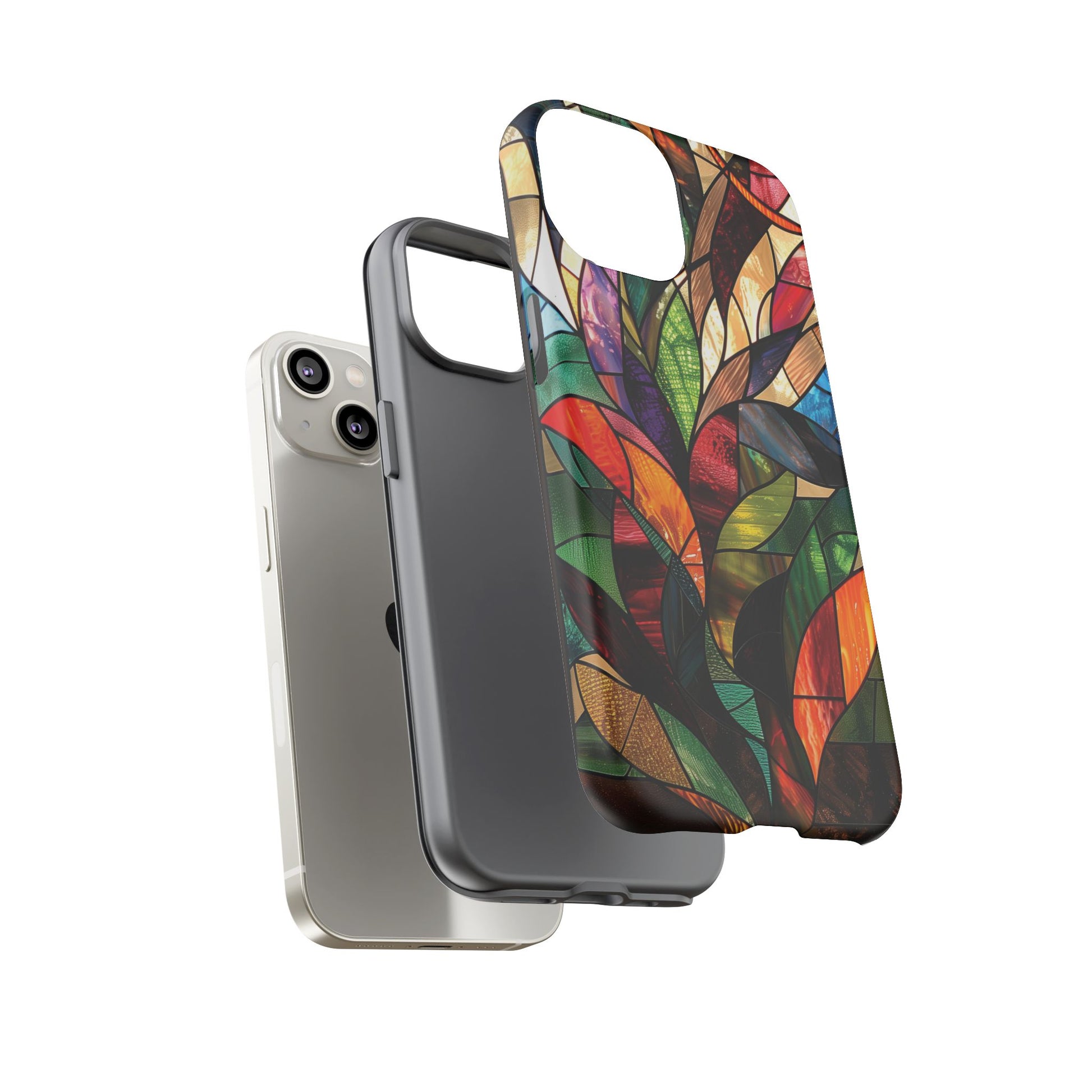 Frank Lloyd Wright Inspired Stained Glass Phone Case Mid Mod Geometric Artistic Architectural Design Art Deco iphone 13 14 15 16 Pro Max