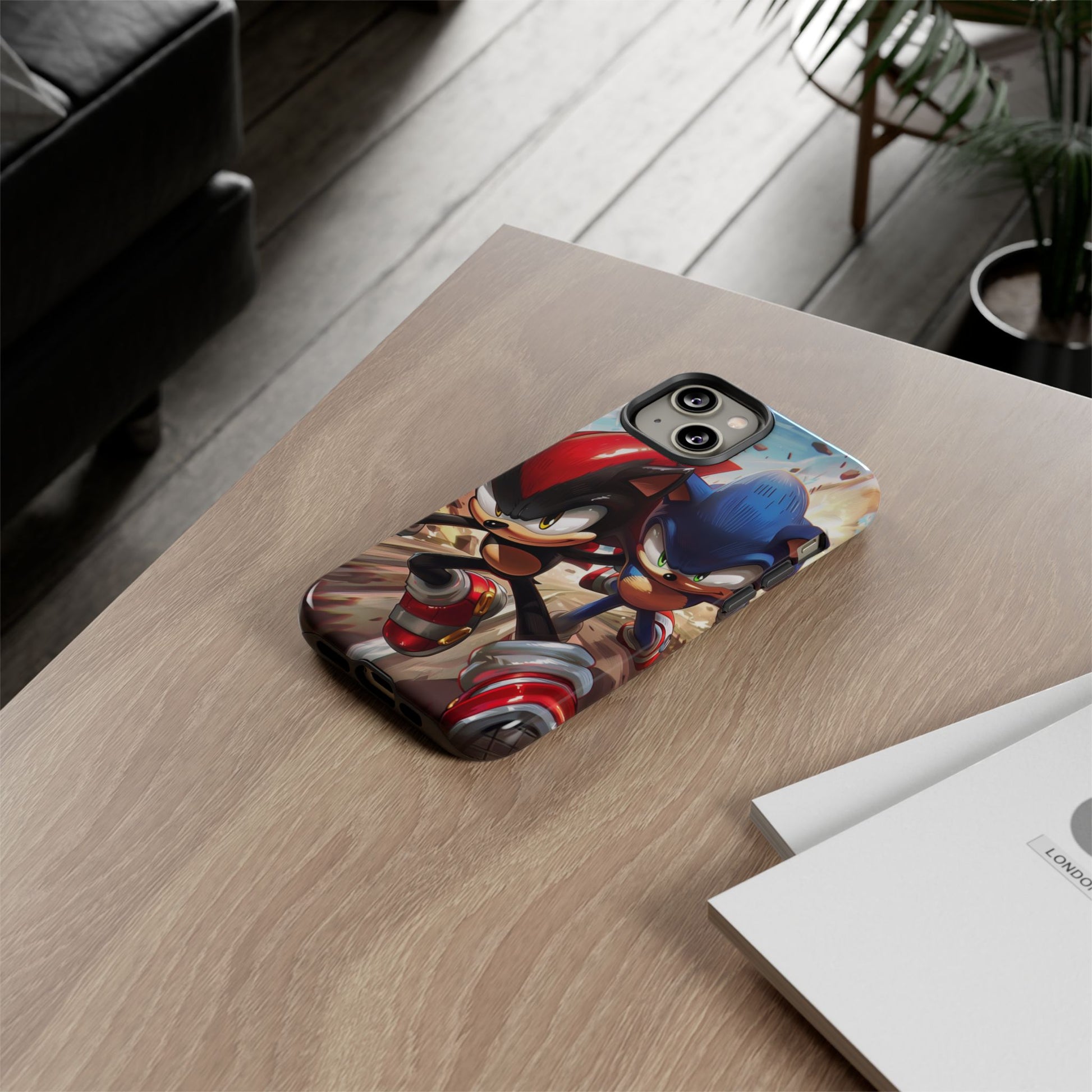 Sonic and Shadow Phone Case, Sonic and Shadow, Tough Android Case, Fun Video Game Phone Case, Retro Game Case, SEGA Video Game Android Case
