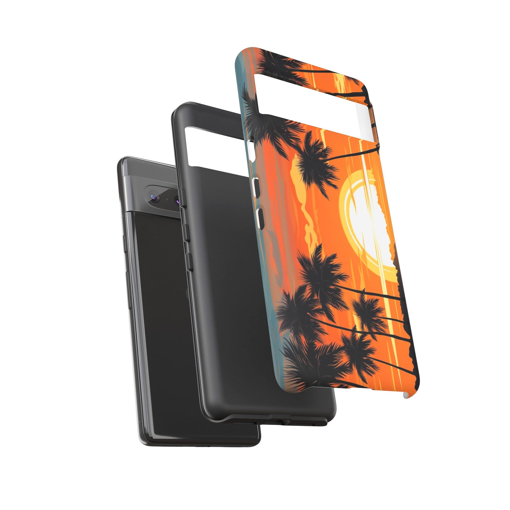 Sunset Palm Trees Tough Phone Cases for iPhone and Android
