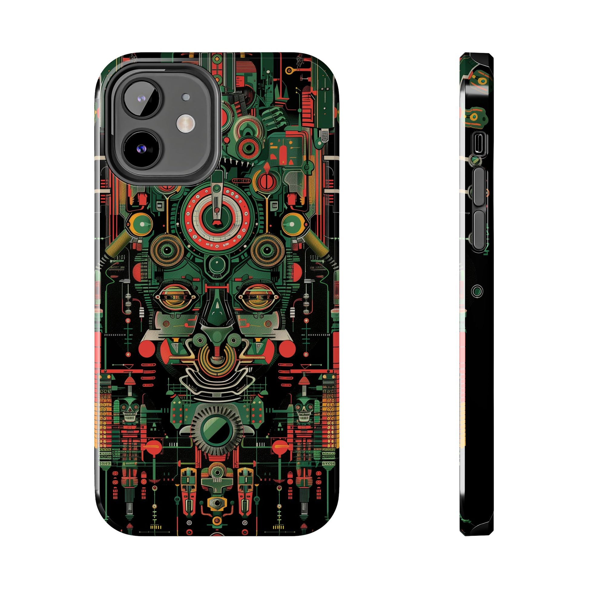 Art Deco Robot Head iPhone Case - Sci-Fi Inspired Cover - Futuristic Design - Unique Tech Accessory - Futurist Gift - Art Deco Robot