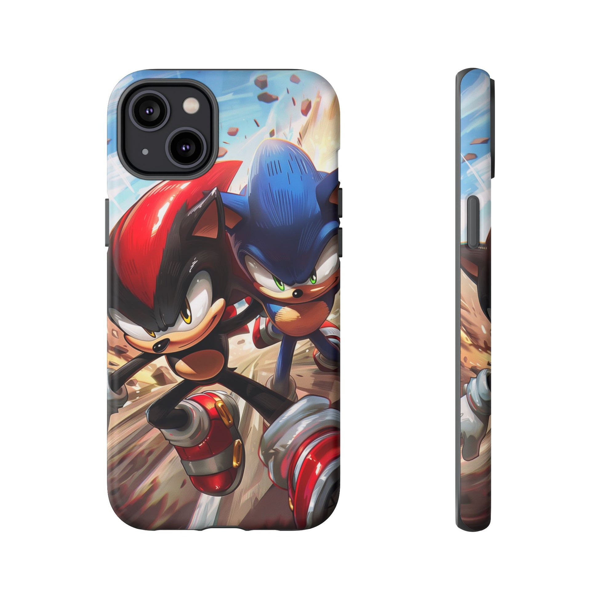 Sonic and Shadow Phone Case, Sonic and Shadow, Tough Android Case, Fun Video Game Phone Case, Retro Game Case, SEGA Video Game Android Case