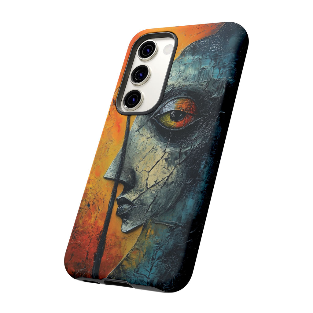 Surrealist Art Phone Case Salvador Dali Style Face Tough Case Unique Artistic 3D Textured Look Surrealism Gift Art iPhone 13 14 15 16