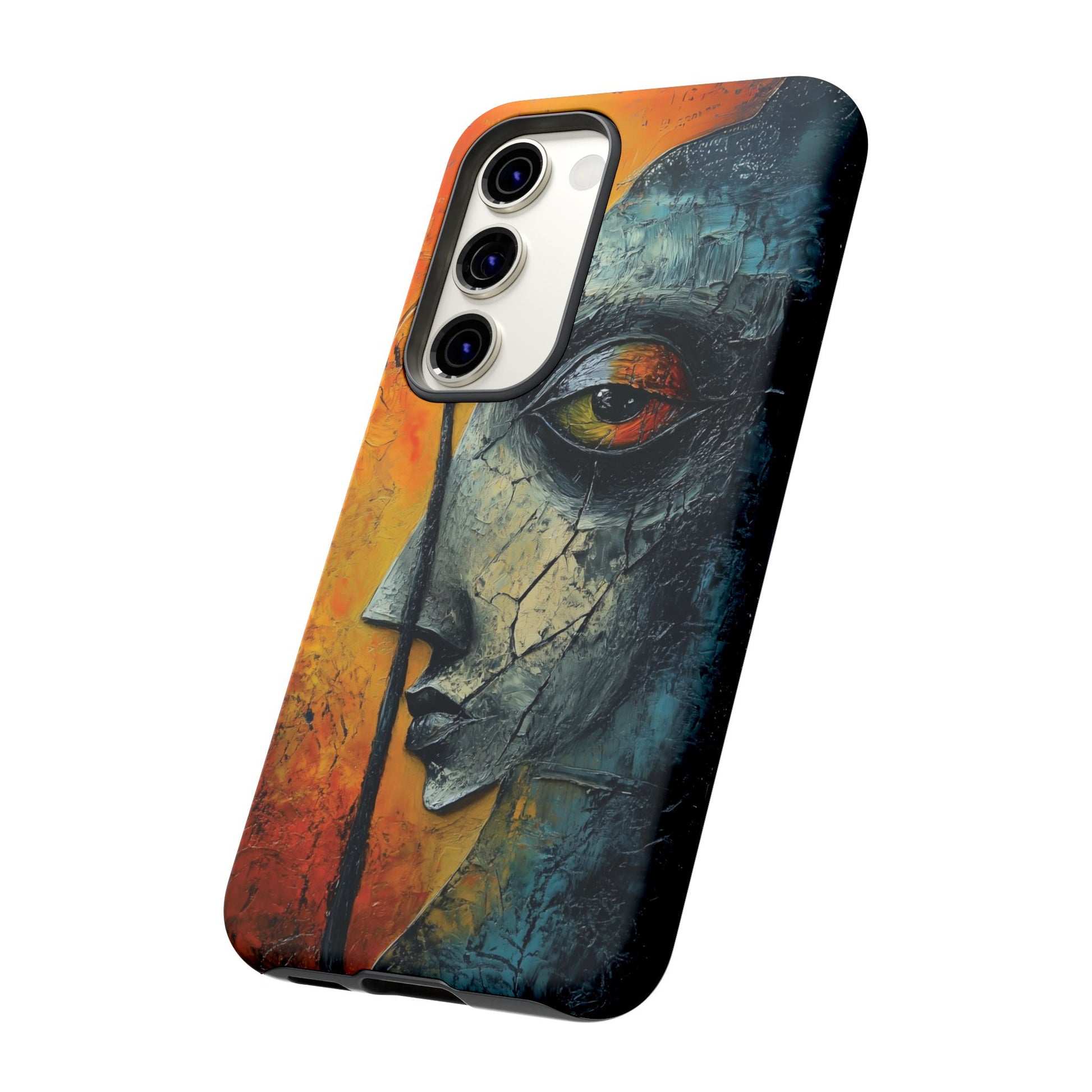 Surrealist Art Phone Case Salvador Dali Style Face Tough Case Unique Artistic 3D Textured Look Surrealism Gift Art iPhone 13 14 15 16