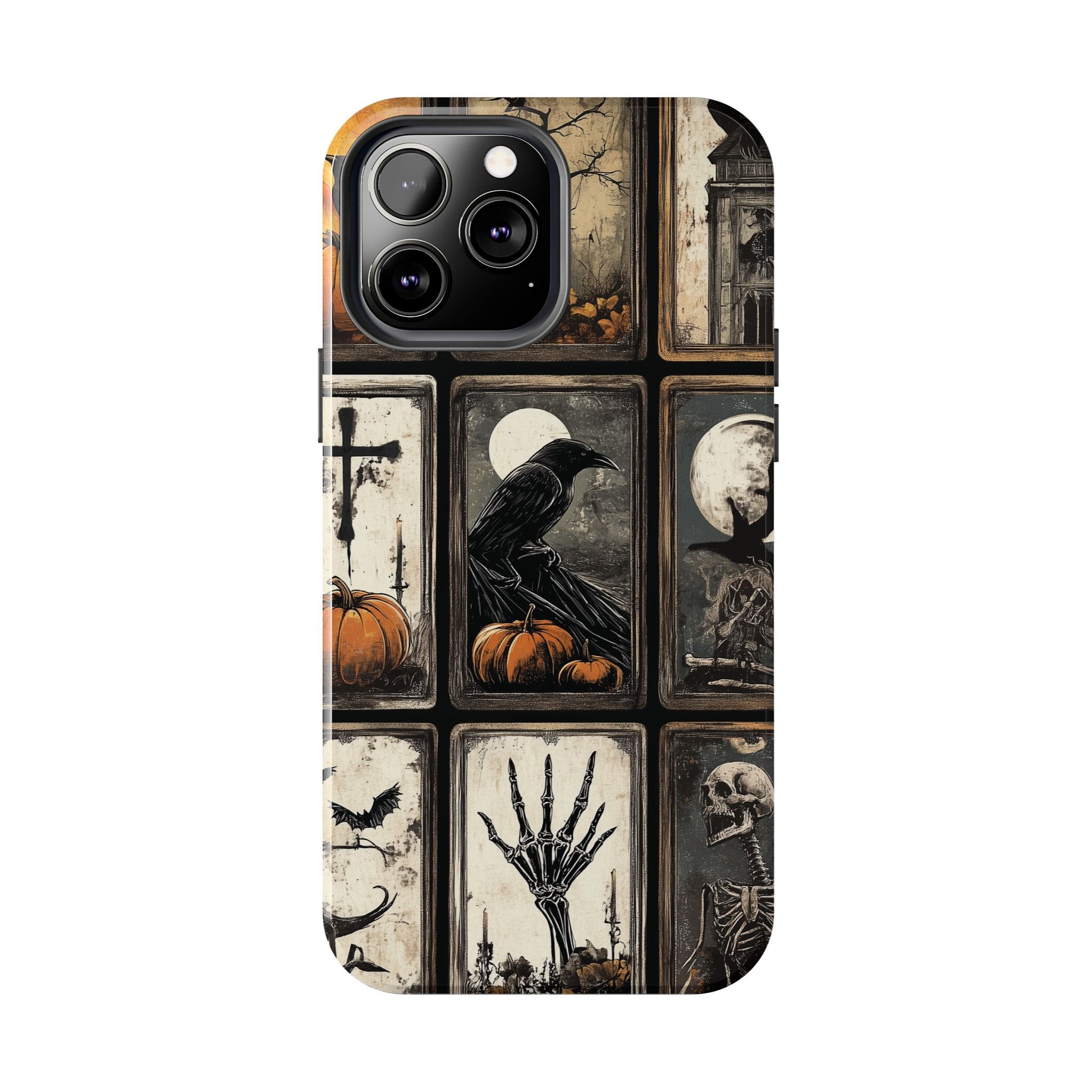 The CrowTarot Card Mystical Phone Case Psychic Dark Academia Halloween Gothic Phone Case Street iPhone 15 Pro Max Samsung Galaxy