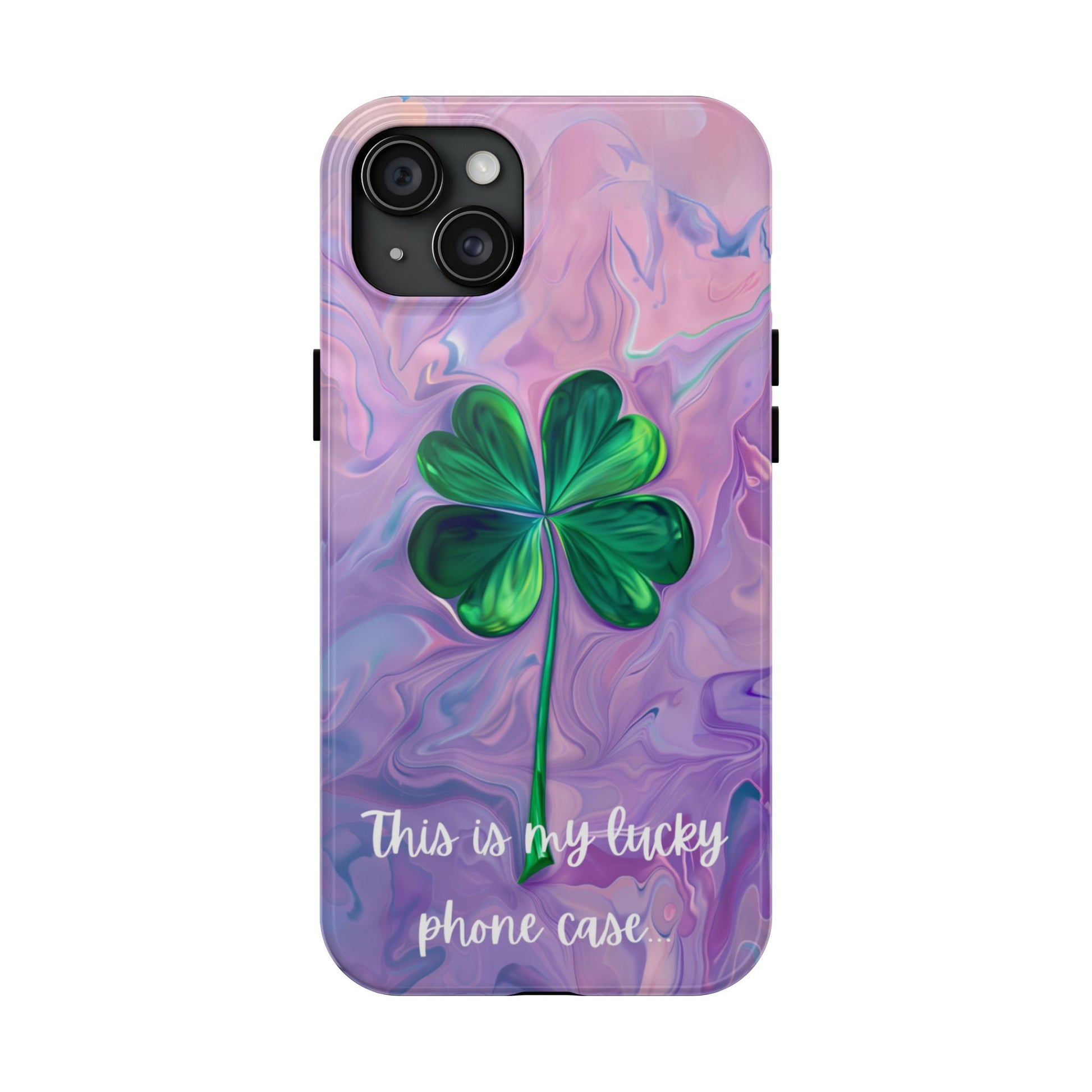 St Patrick's Day Lucky Phone Case Four Leaf Clover Durable Phone Case Good Luck Charm Protective iPhone 13 14 15 16 Pro Max Plus Galaxy