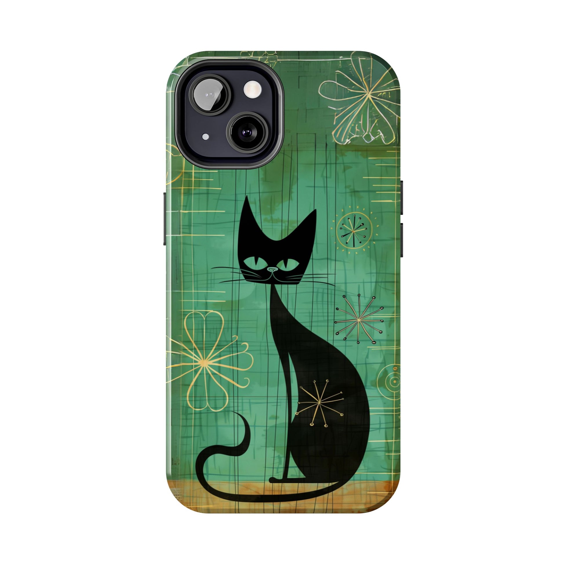 Mid-Century Modern Phone Case-Case, Mid Mod iPhone Case, Atomic Cats iPhone Case, Retro Chic Smartphone Cover, Unique Phone Case