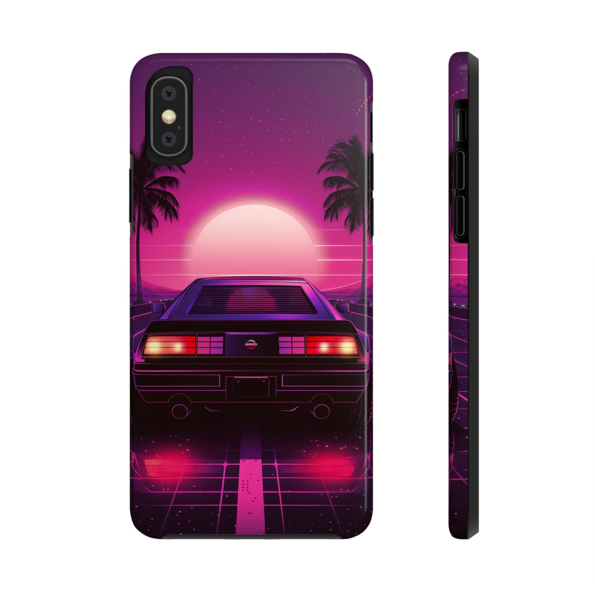 Durable 80s Retro Car Phone Case - Tough Vintage Design - Protective Mobile Cover - Fun Classic Car Accessory