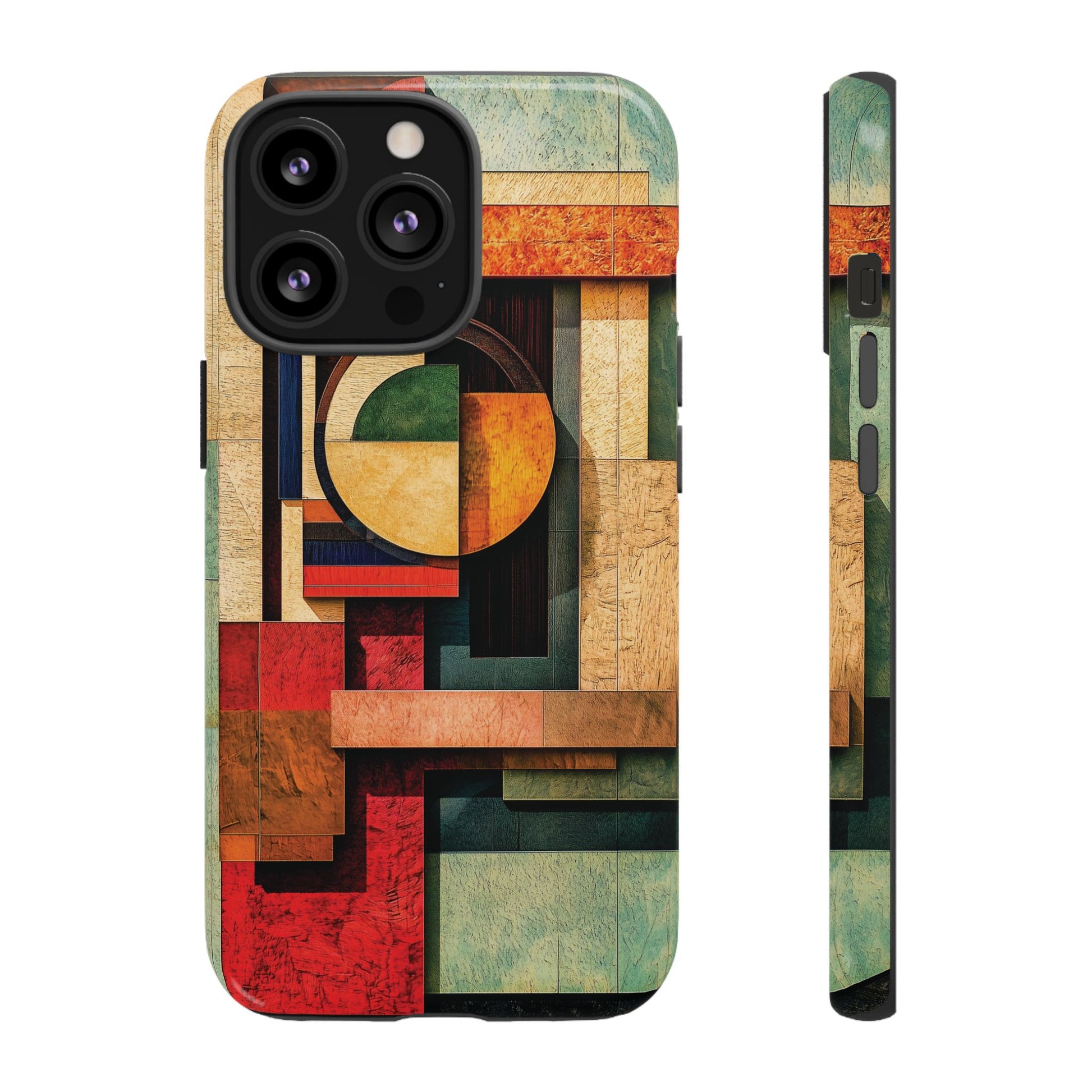 Tan Prairie Style Frank Lloyd Wright Usonian Phone Case Geometric Stained Glass Art Deco Marble Gold 13 14 15 16 iPhone Pro Max Galaxy Pixel