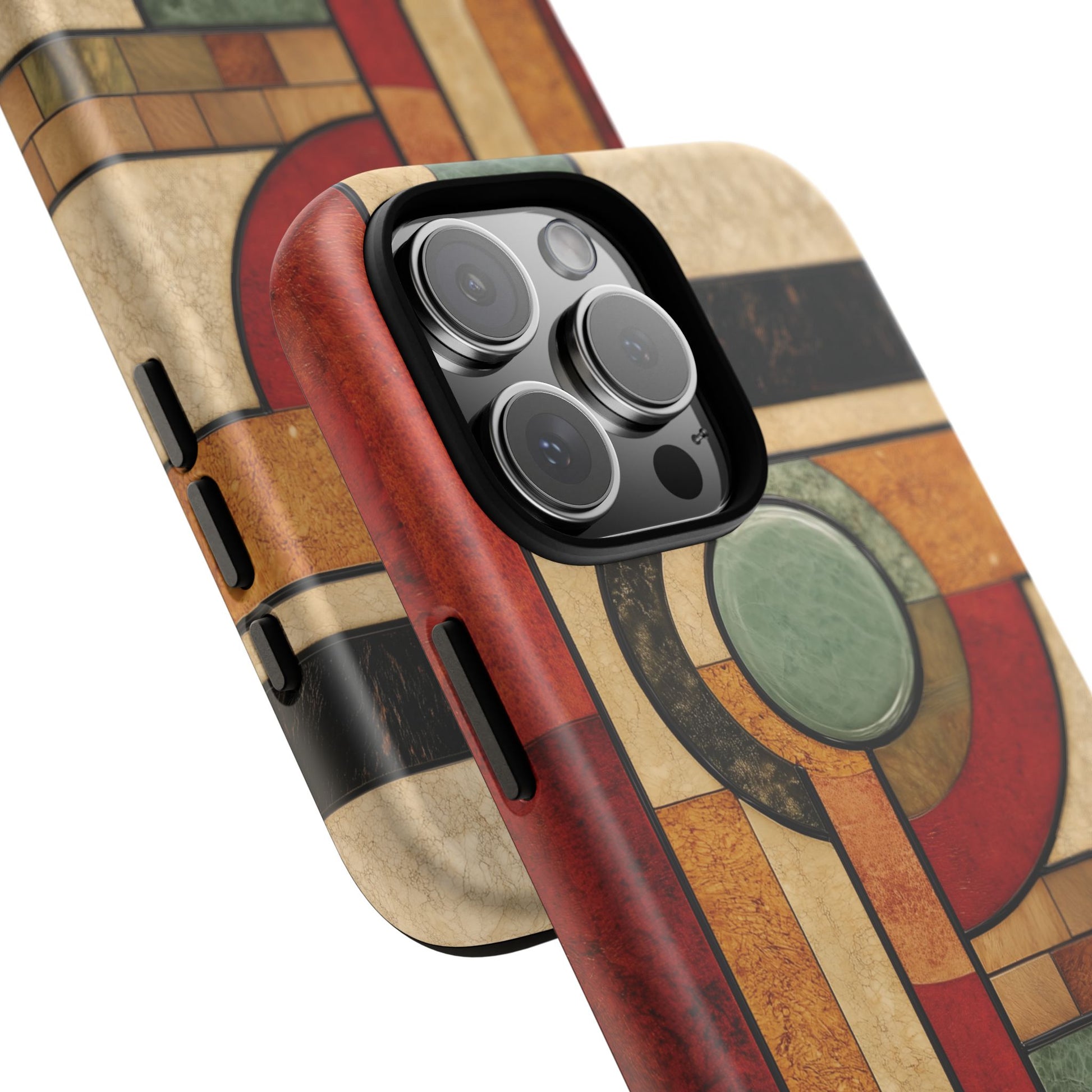 Stone Prairie Frank Lloyd Wright Usonian Phone Case Geometric Stained Glass Art Deco Marble Gold 13 14 15 16 iPhone Pro Max Galaxy Pixel