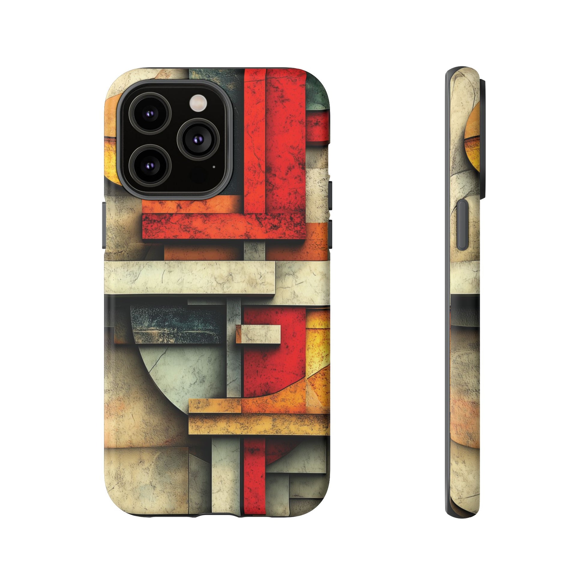 Red Prairie Style Frank Lloyd Wright Usonian Phone Case Geometric Stained Glass Art Deco Marble Gold 13 14 15 16 iPhone Pro Max Galaxy Pixel