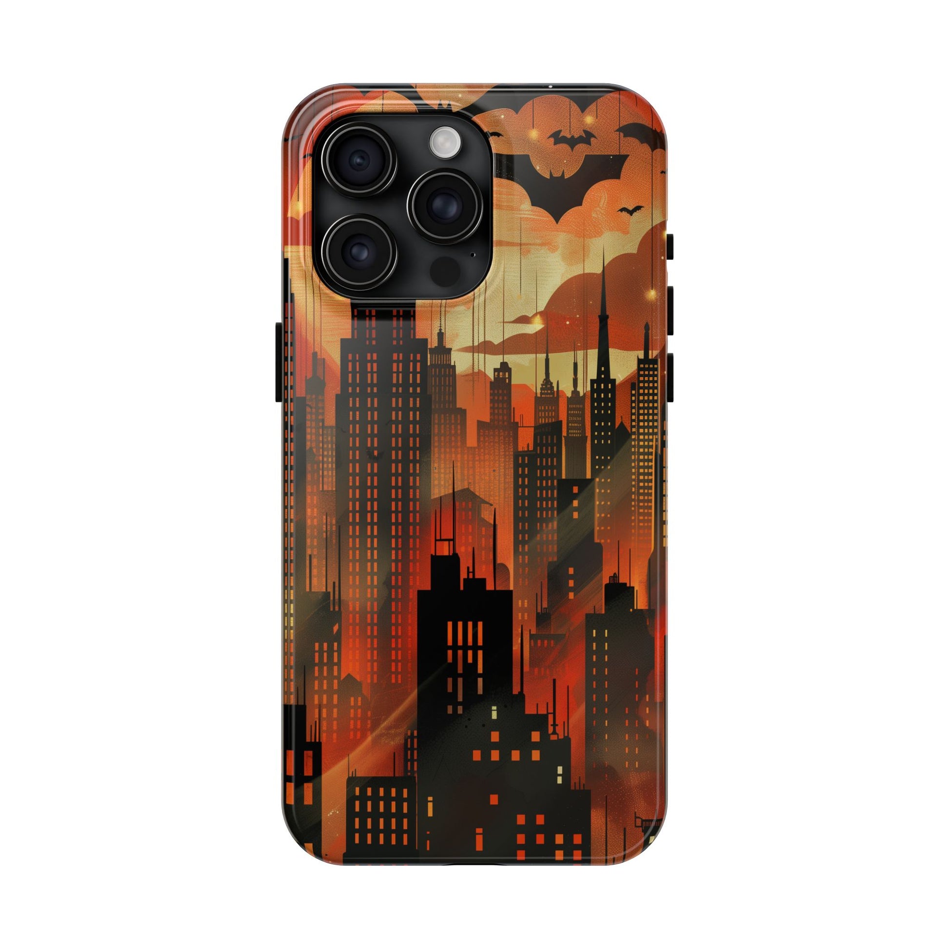 Batman Inspired Phone Case - Gotham Art Deco Style - Comic Book Hero Phone Cover - Unique Superhero Accessory