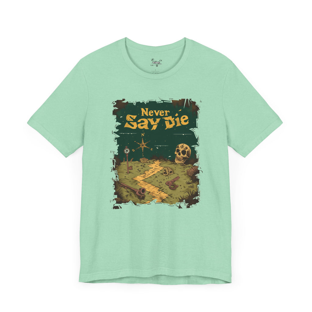 The Goonies Inspired Never Say Die Treasure Hunt Shirt Pirate Map Graphic Tee Retro Movie Shirt 80s Movie Lovers