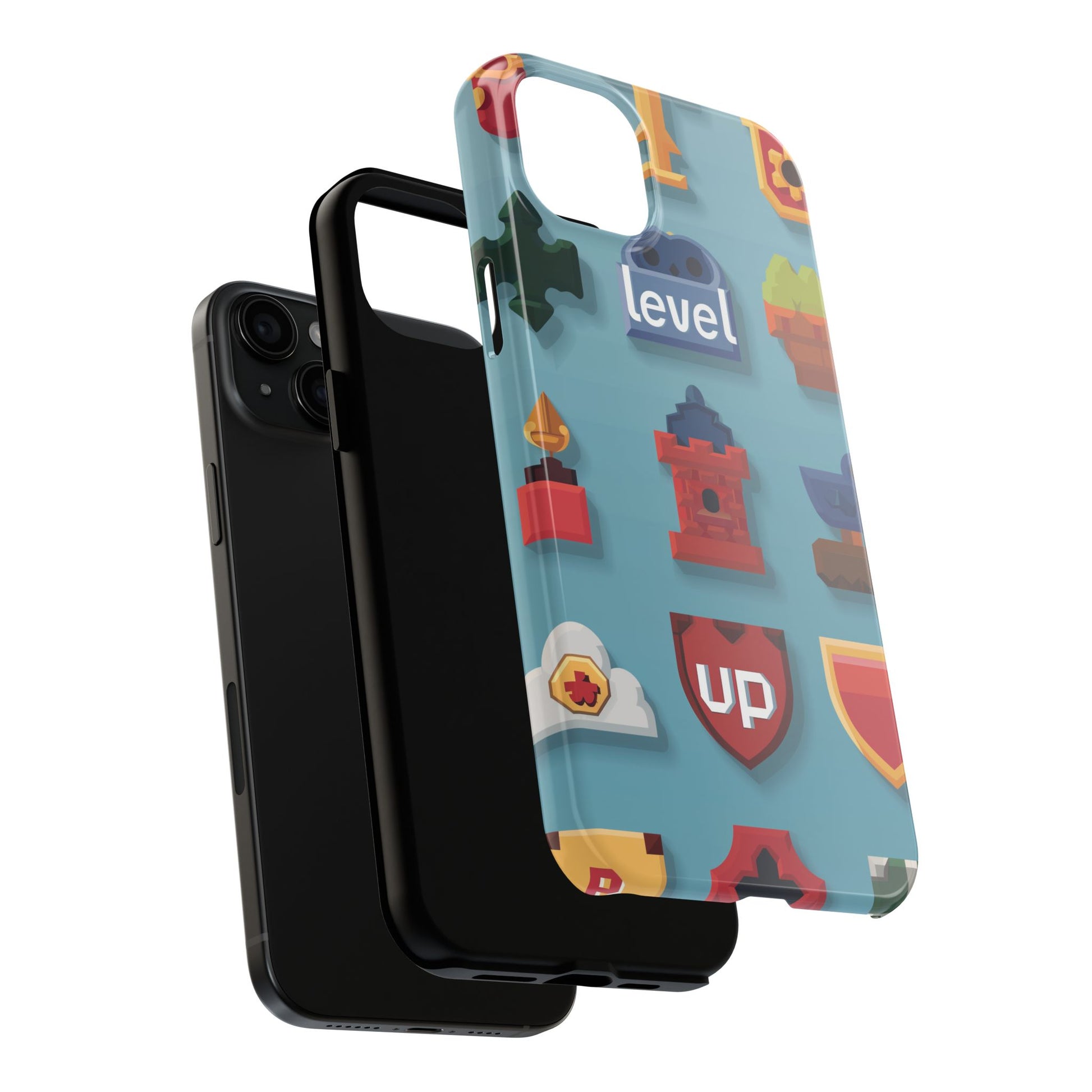 Pixel Art Video Game Level Up Phone Case, Retro Gaming Design, Geeky Gamer Phone Cover, Unique Video Game Art Accessories