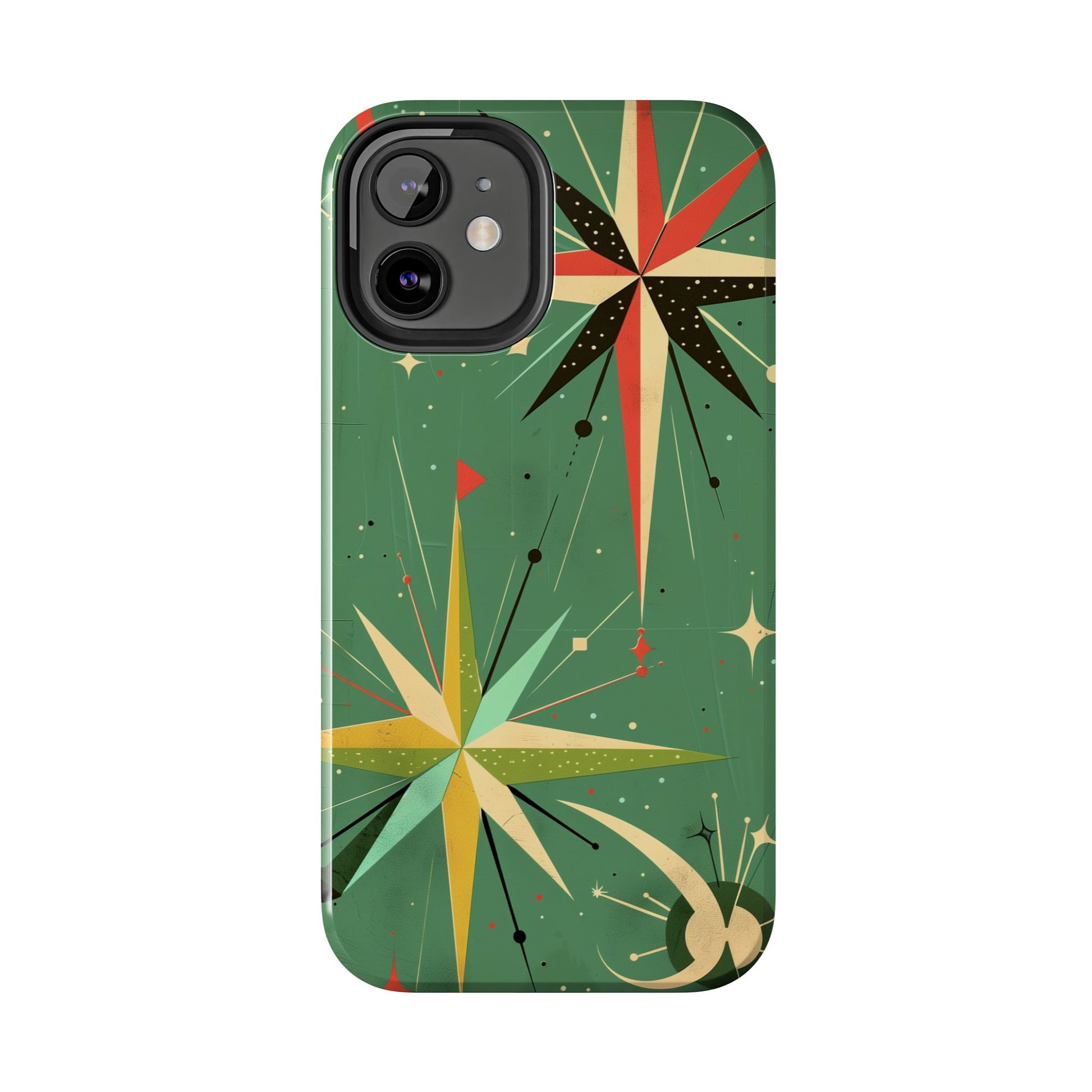 Mid Century Modern Star Design Phone Case, Earth Tone Colors, Retro Style Smartphone Cover, Vintage Phone Case, iPhone 14 Case, Apple iPhone