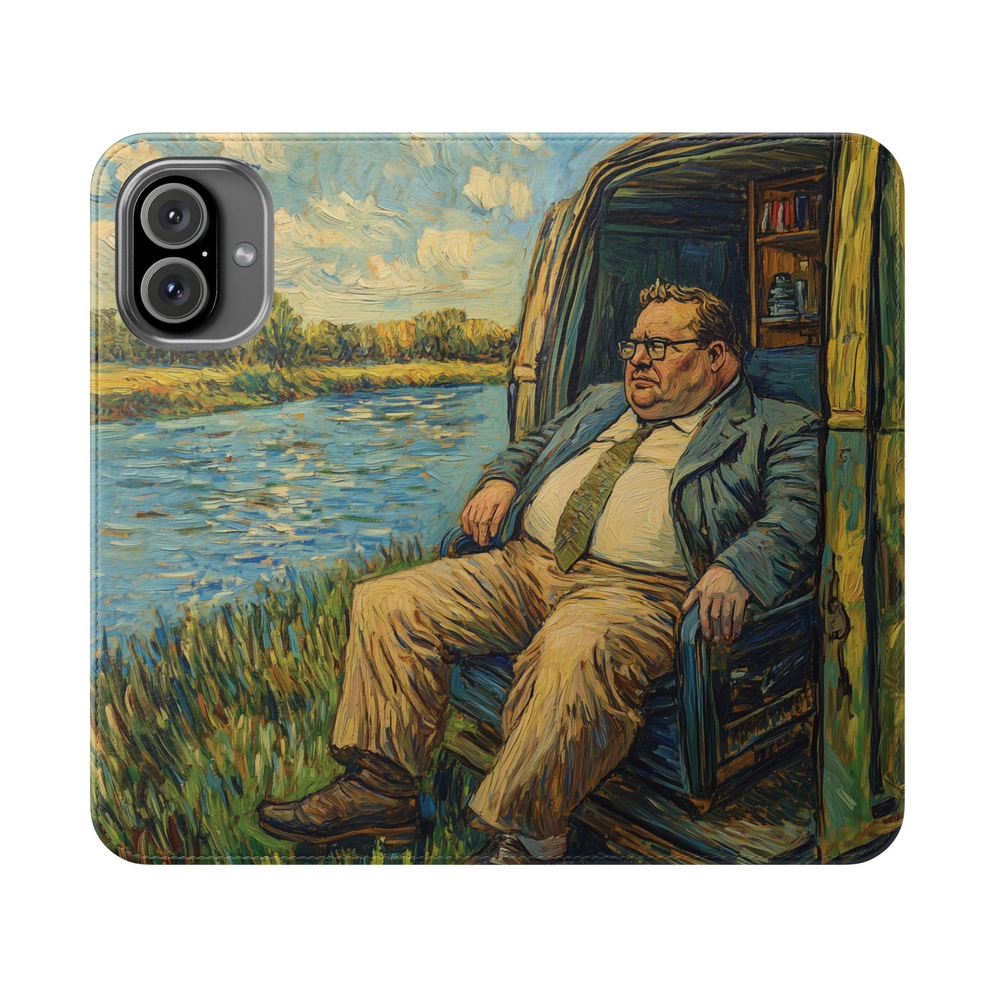 Flip Phone Case Painting A Van Gogh Down by the River iPhone 16 Pro Max  Galaxy