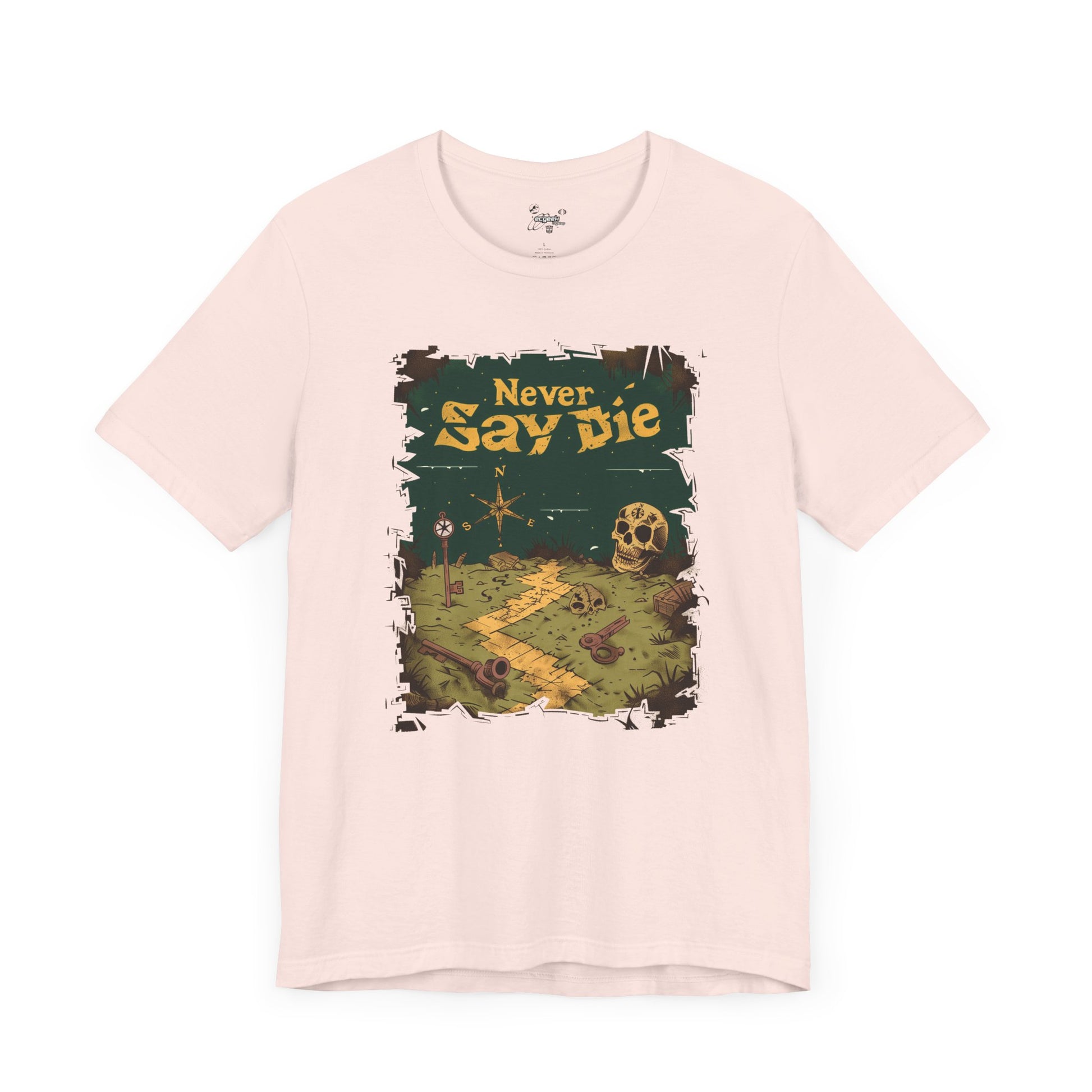 The Goonies Inspired Never Say Die Treasure Hunt Shirt Pirate Map Graphic Tee Retro Movie Shirt 80s Movie Lovers