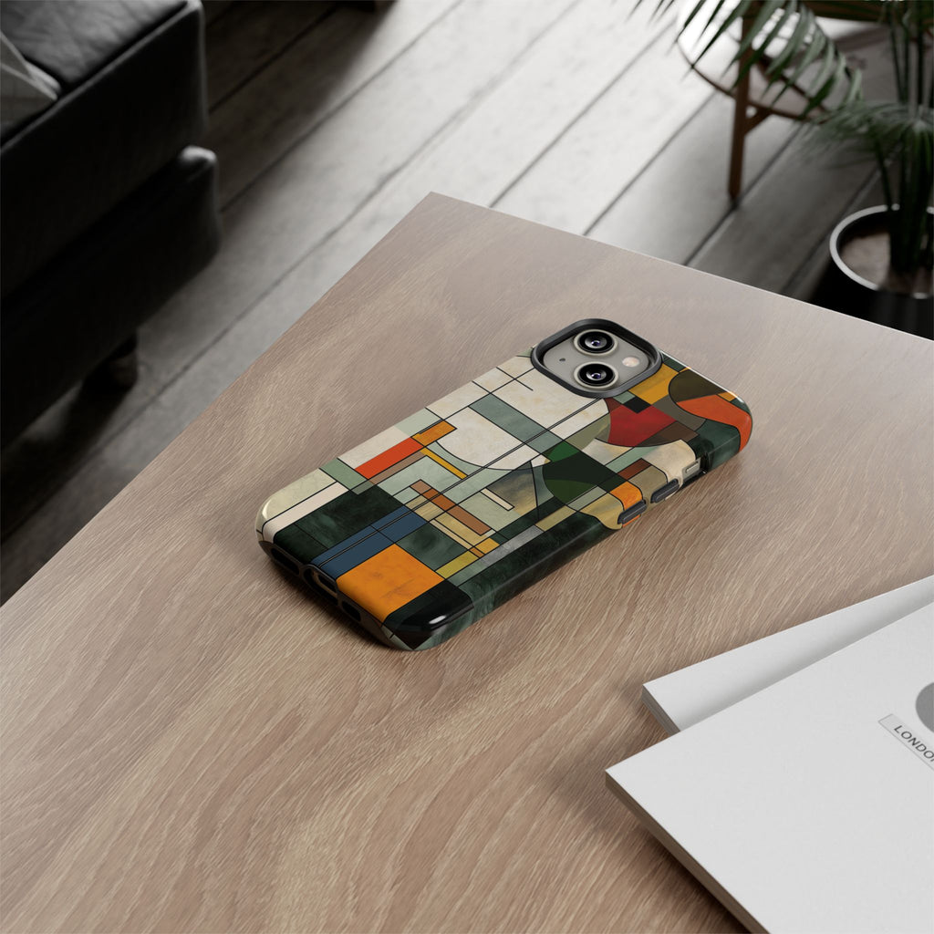 Prairie Style Frank Lloyd Wright Usonian Phone Case Geometric Stained Glass Art Deco Marble Gold 13 14 15 16 iPhone Pro Max Galaxy Pixel