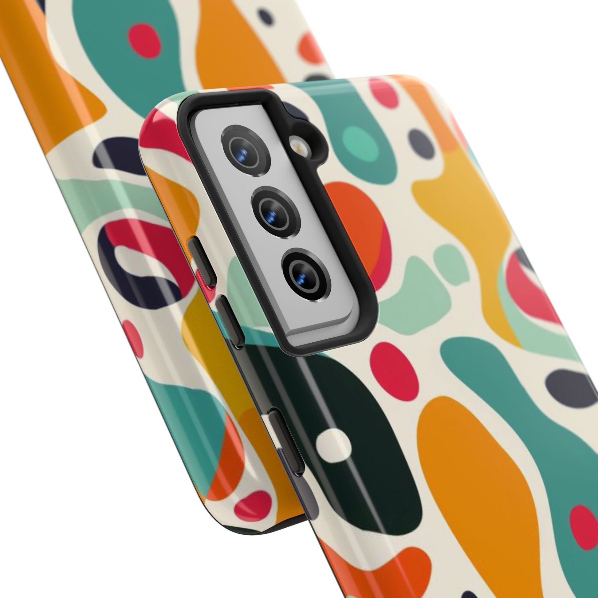 Mid Mod Fun Spots - Colorful Mid Mod Design Durable Phone Case - Vibrant and Stylish iPhone Tough Cover - Fun Retro Protection Accessory
