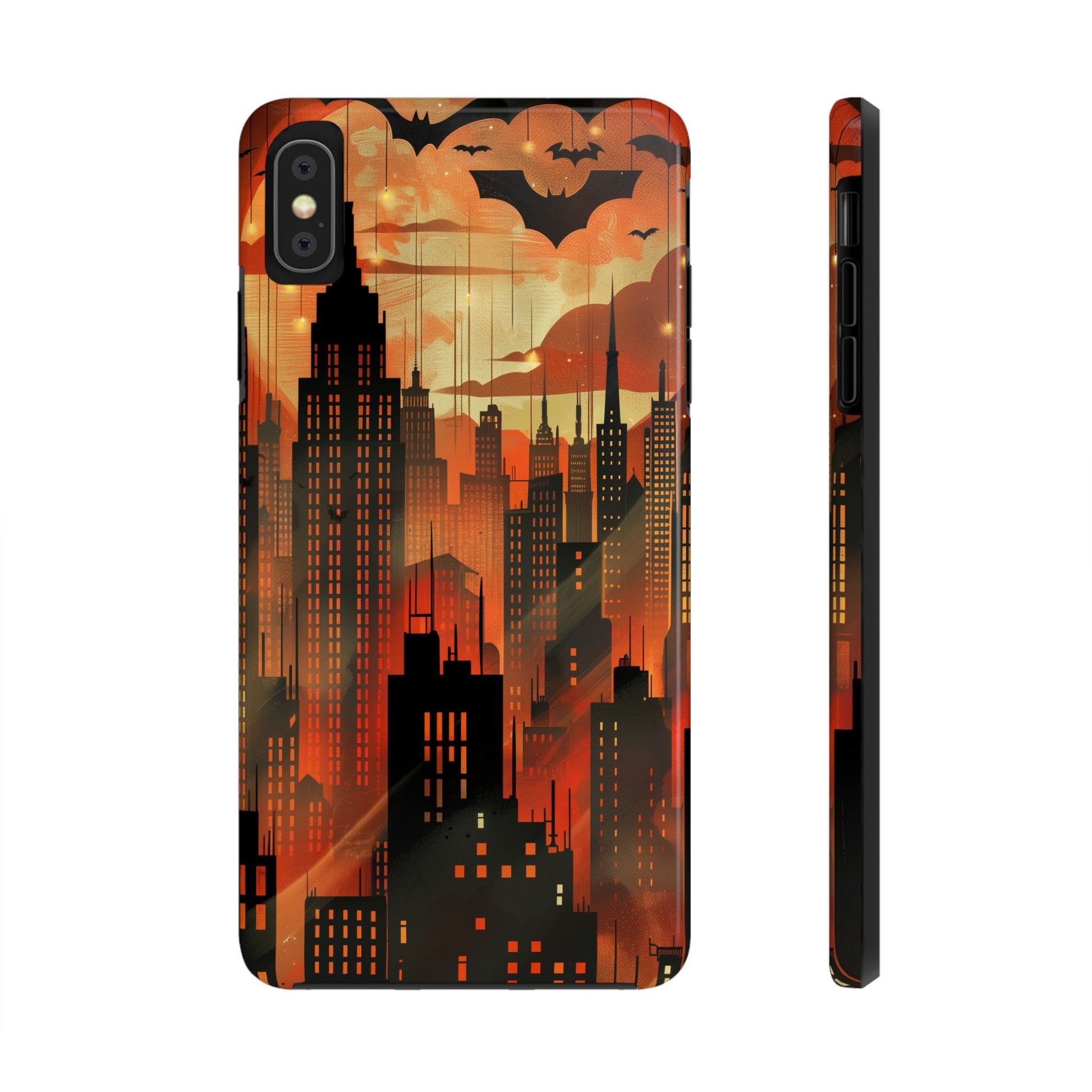 Batman Inspired Phone Case - Gotham Art Deco Style - Comic Book Hero Phone Cover - Unique Superhero Accessory