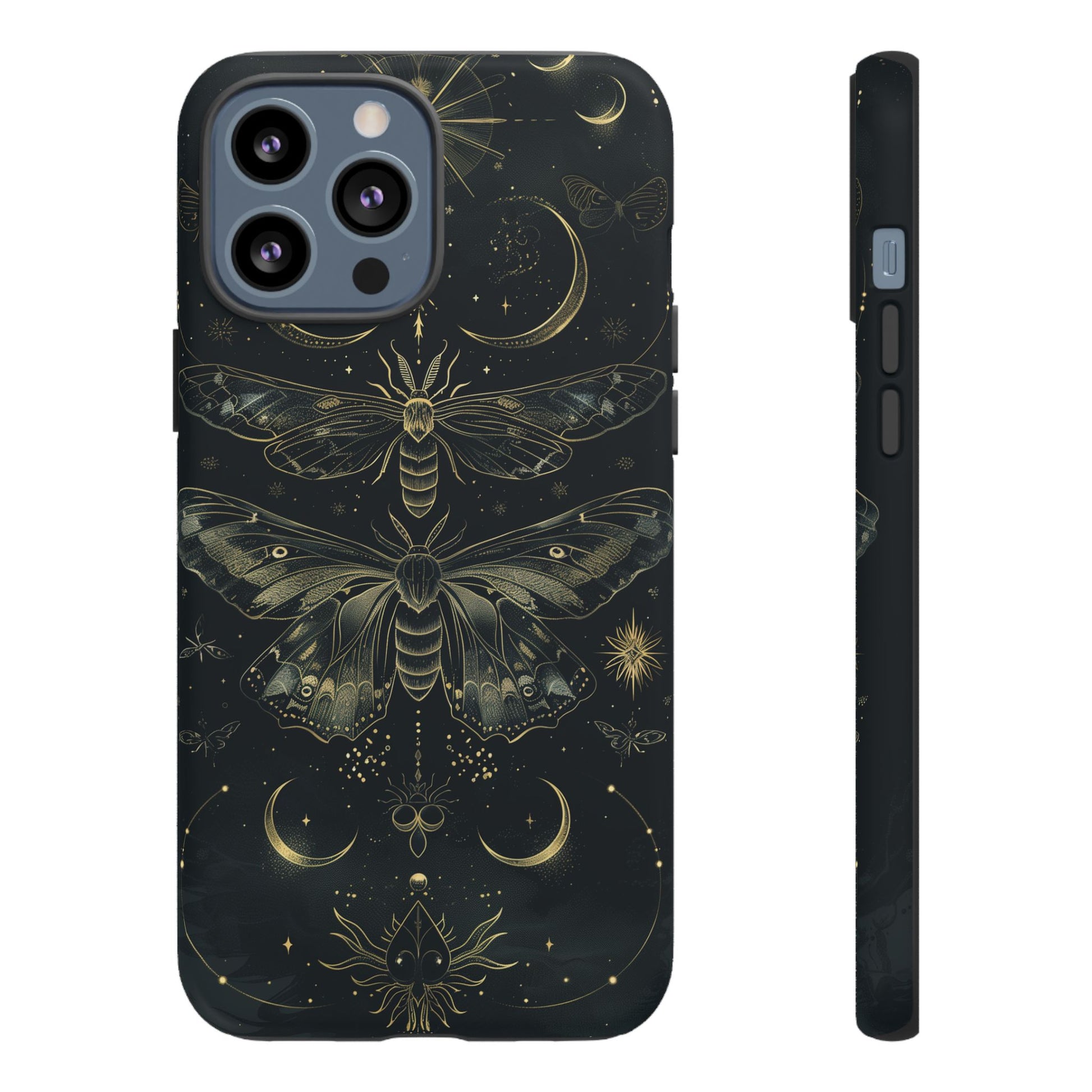 Celestial Dark Academia Phone Case Magical Moth Vintage Witchcraft Cover Esoteric Nature Art iPhone 13 14 15 16 Pro Max Samsung Pixel 8
