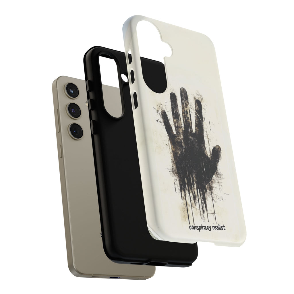 Conspiracy Realist Paranormal Mystery Design X-Files Inspired Ghostly Hand Conspiracy Theory Creepy iPhone 13 14 15 16 Pro Max Galaxy Pixel