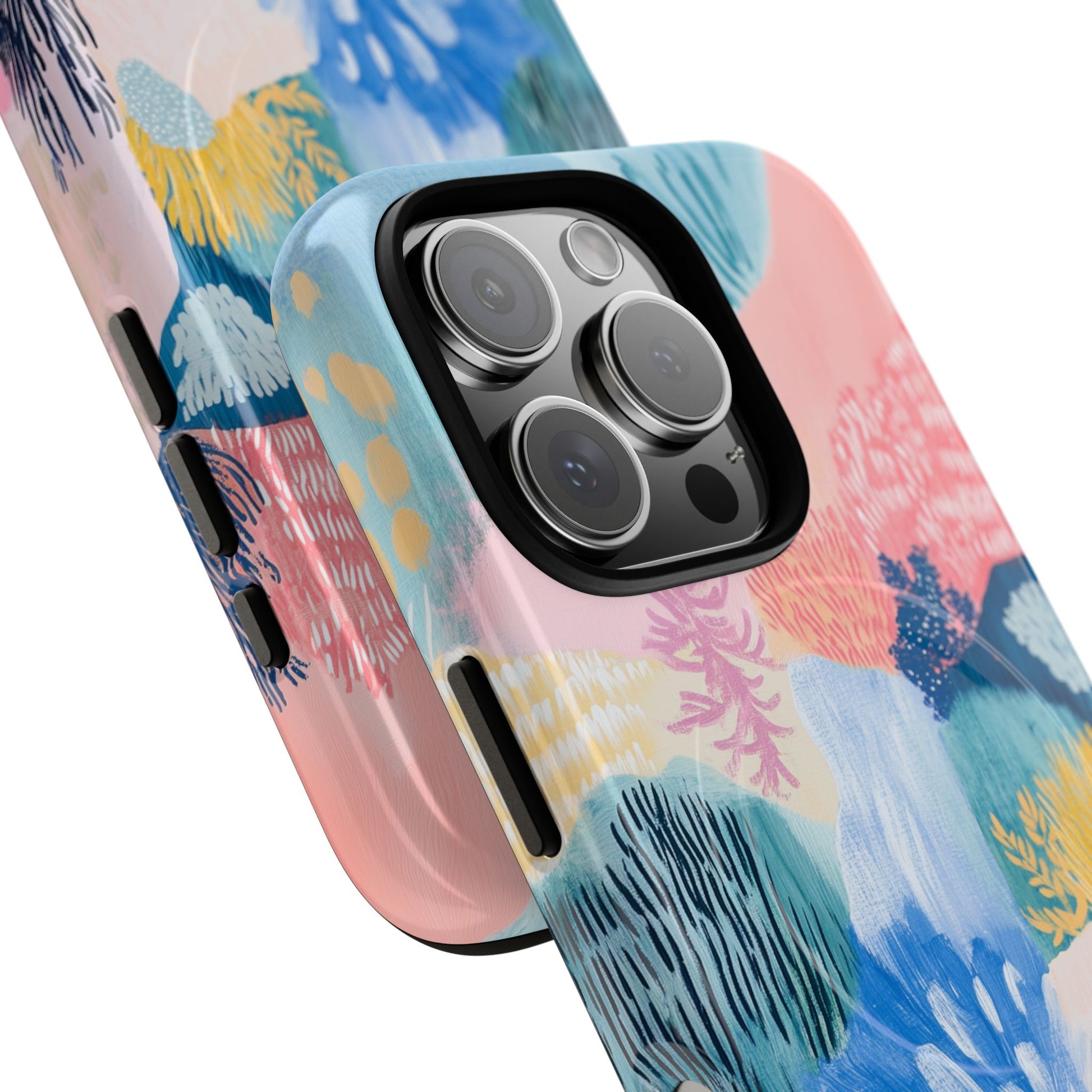 Cottagecore Coral Reef Pastel Abstract Art Magsafe Field Landscape  Floral Nature Hand Painted Artistic iPhone 14 15 16 Pro Max Plus
