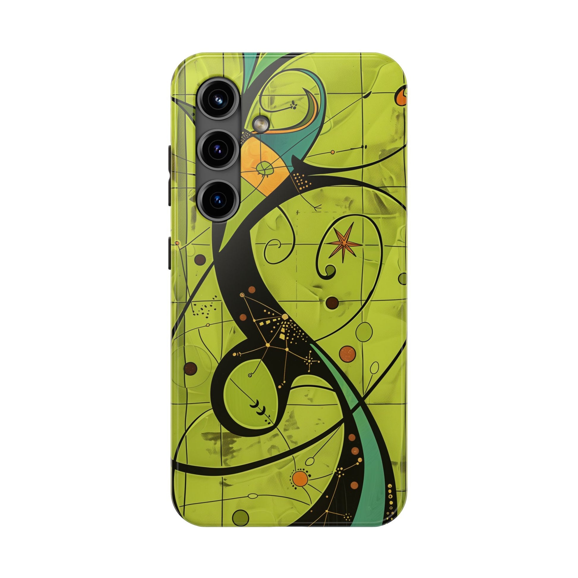 Mid Century Modern Star Design Phone Case, Earth Tone Colors, Retro Style Smartphone Cover, Vintage Phone Case, iPhone 14 Case, Apple iPhone