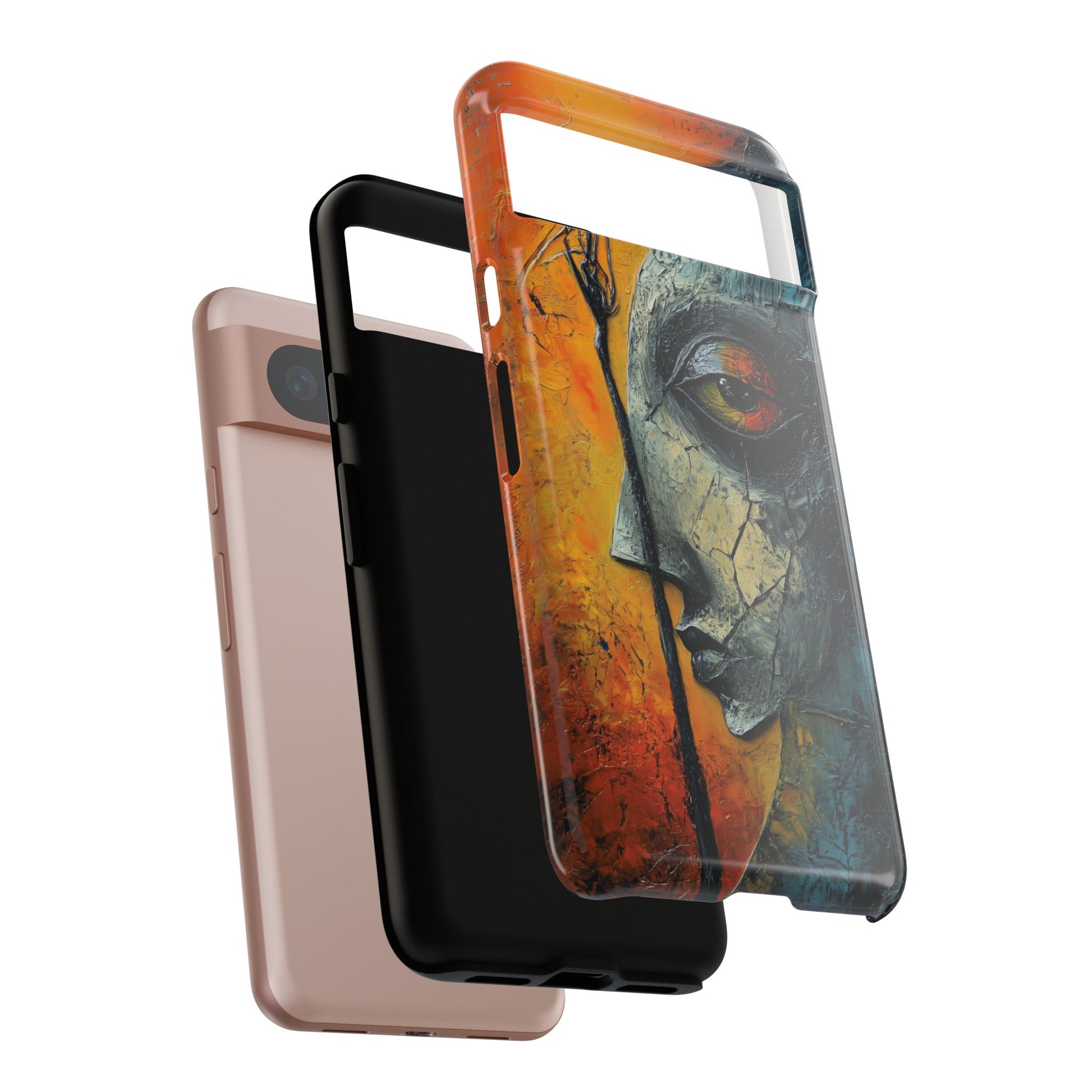Surrealist Art Phone Case Salvador Dali Style Face Tough Case Unique Artistic 3D Textured Look Surrealism Gift Art iPhone 13 14 15 16