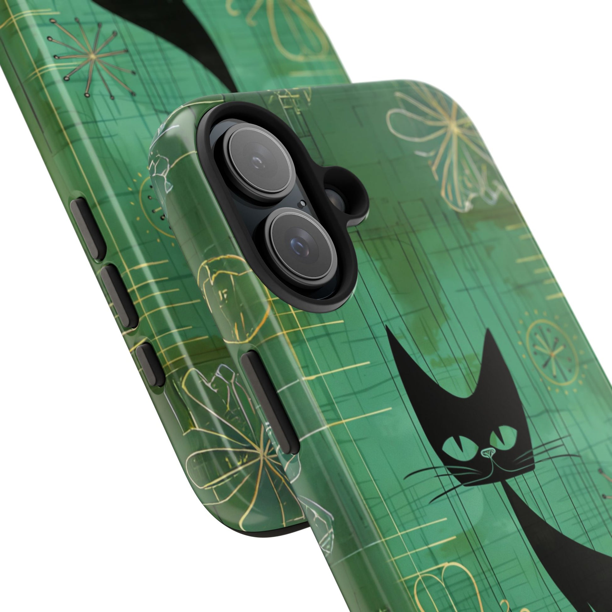 Mid-Century Modern Phone Case-Case, Mid Mod iPhone Case, Atomic Cats iPhone Case, Retro Chic Smartphone Cover, Unique Phone Case