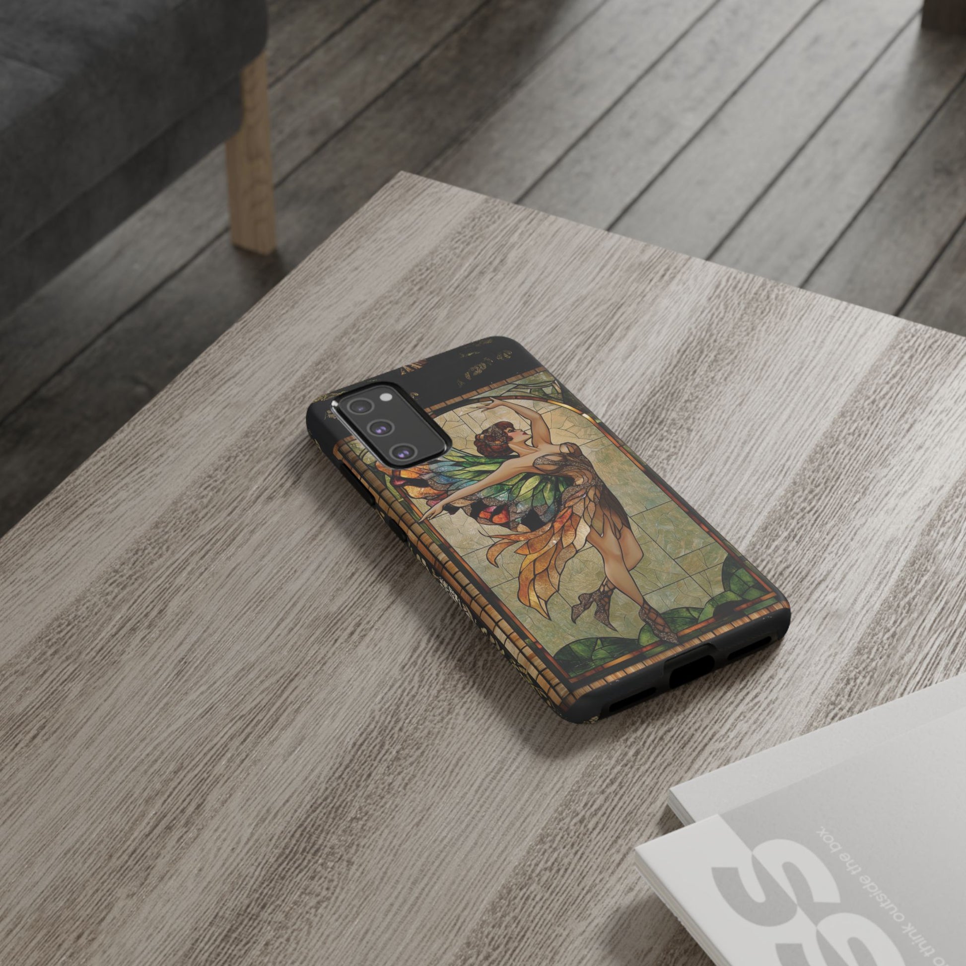 Fairy Phone Case Art Deco Woman Phone Case 1920s Art Nouveau Design in Stained Glass Alphonse Mucha Style Gatsby Style Poster