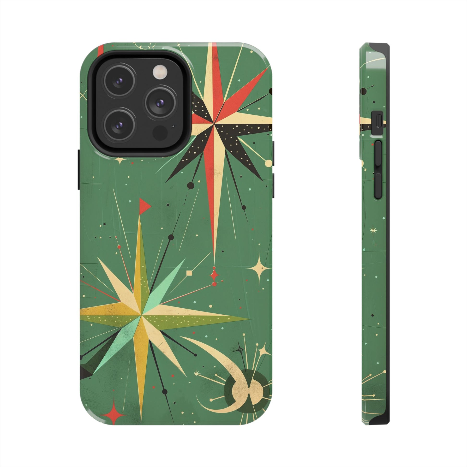 Mid Century Modern Star Design Phone Case, Earth Tone Colors, Retro Style Smartphone Cover, Vintage Phone Case, iPhone 14 Case, Apple iPhone