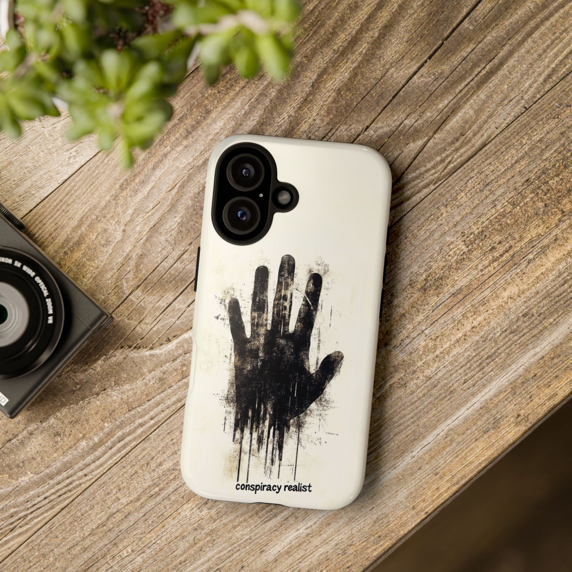 Conspiracy Realist Paranormal Mystery Design X-Files Inspired Ghostly Hand Conspiracy Theory Creepy iPhone 13 14 15 16 Pro Max Galaxy Pixel