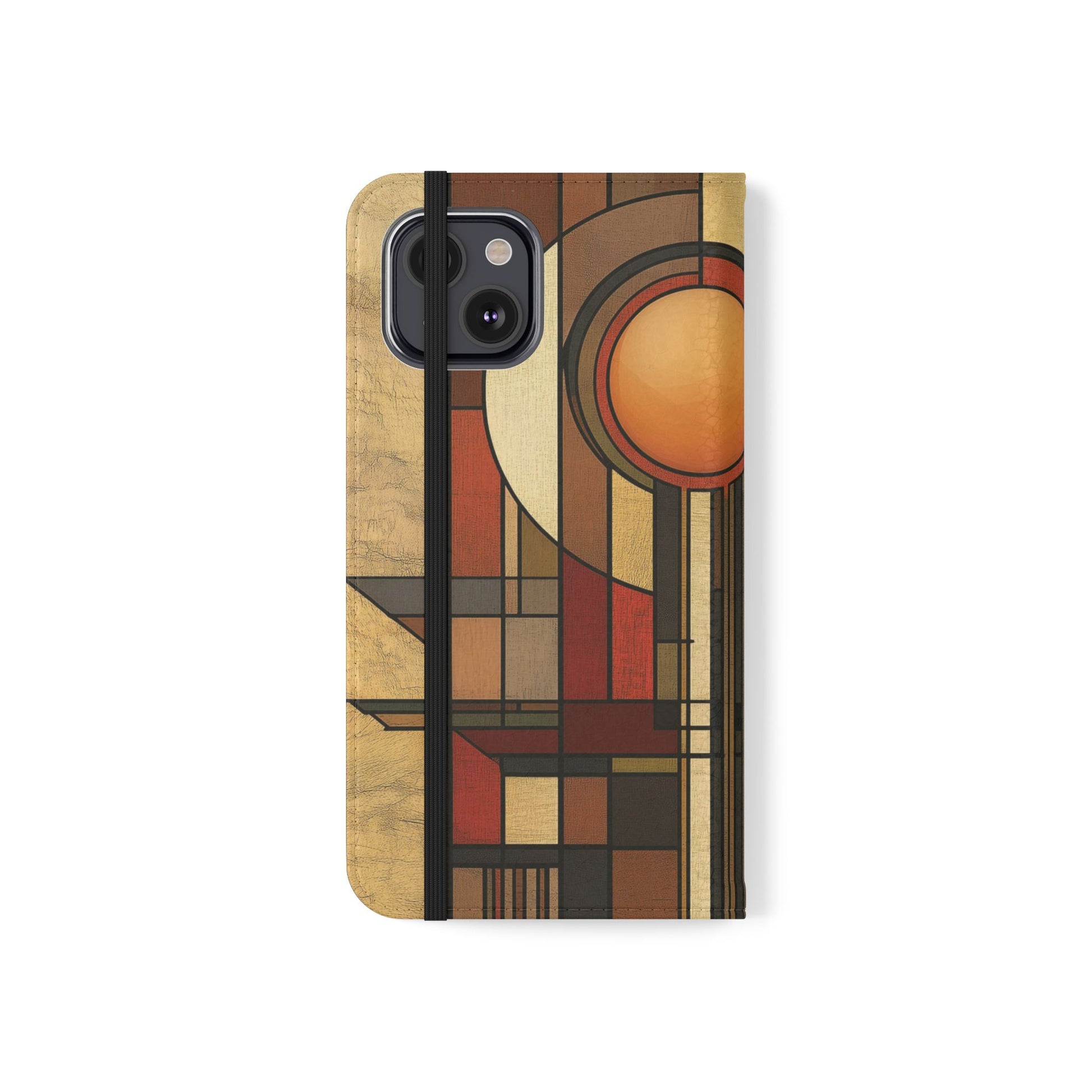 Art Deco Flip Case Frank Lloyd Prairie Style Stained Glass Wright, Phone Covers, Colorful Protective Accessories, Unique