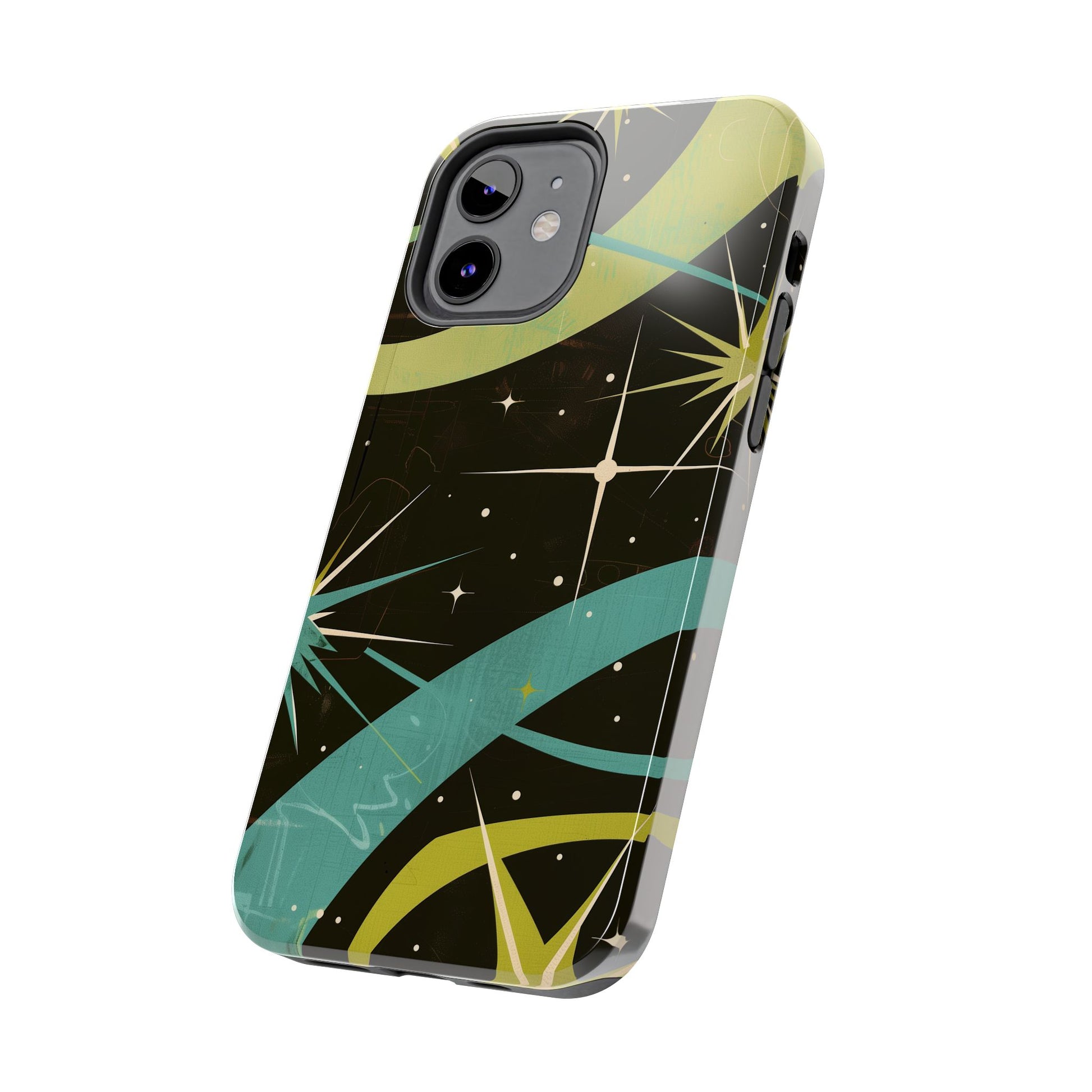 Mid Century Modern Star Design Phone Case, Earth Tone Colors, Retro Style Smartphone Cover, Vintage Phone Case, iPhone 14 Case, Apple iPhone