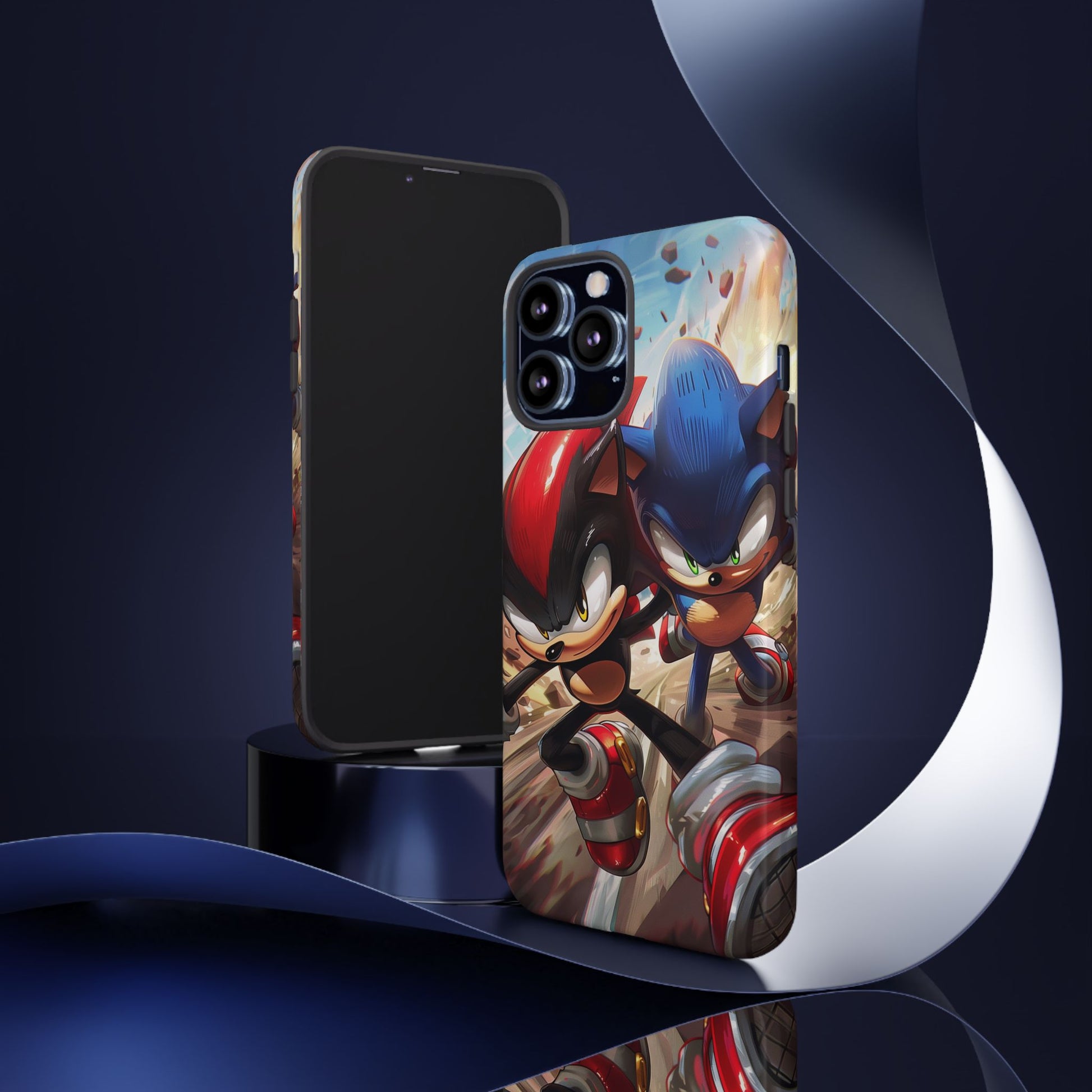 Sonic and Shadow Phone Case, Sonic and Shadow, Tough Android Case, Fun Video Game Phone Case, Retro Game Case, SEGA Video Game Android Case