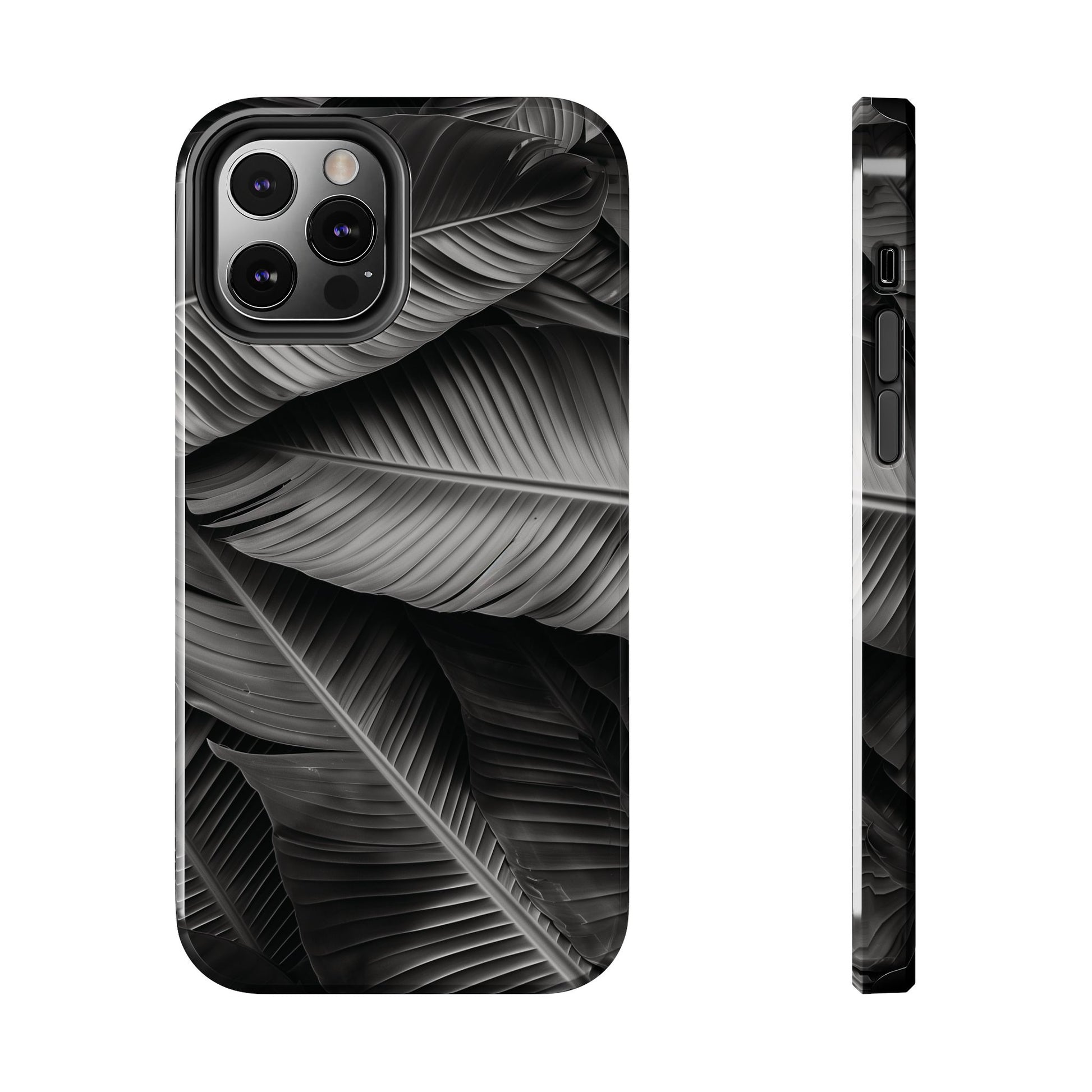 Custom Palm Leaf Phone Case, Palm Tree Phone Case, Tropical Leaf Design, Summer iPhone Cover, Black and White iPhone Case, iPhone 15 Pro Max