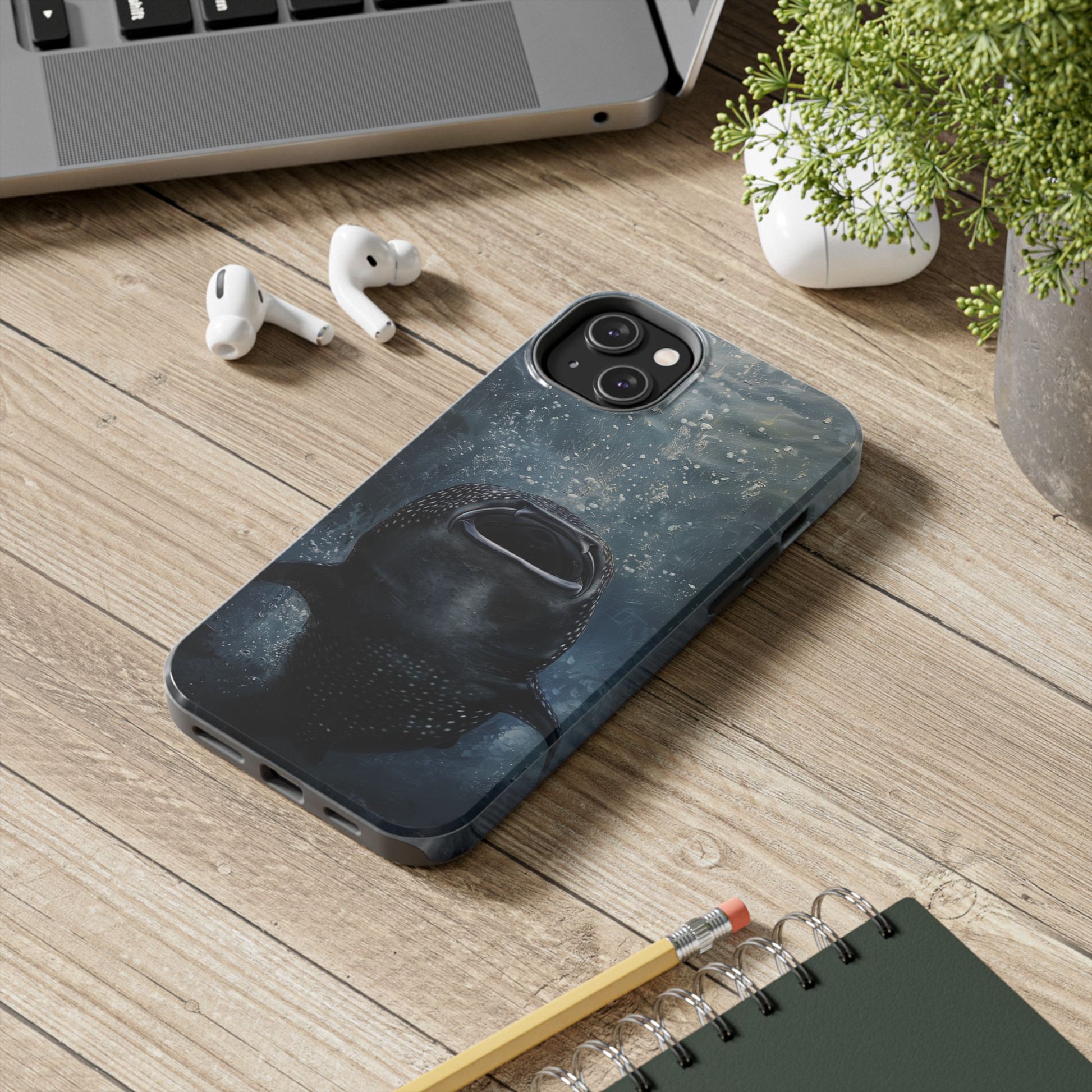 Rising Majesty: Whale Shark Feeding Tough Phone Case