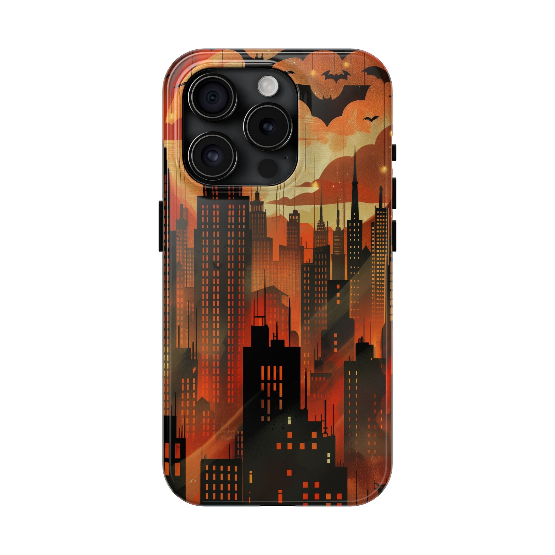 Batman Inspired Phone Case - Gotham Art Deco Style - Comic Book Hero Phone Cover - Unique Superhero Accessory