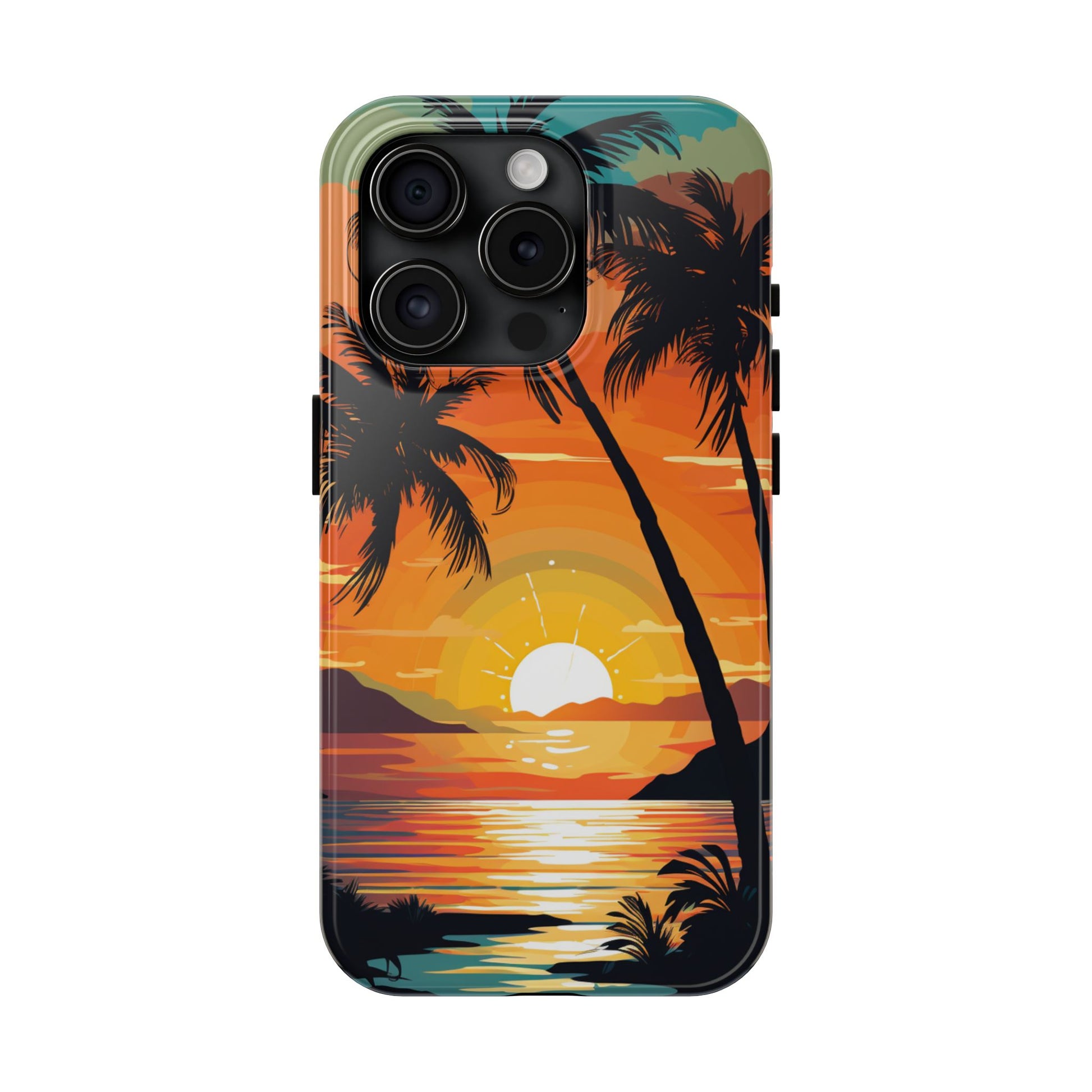 Palm Trees and Sunsets Tough iPhone Cases